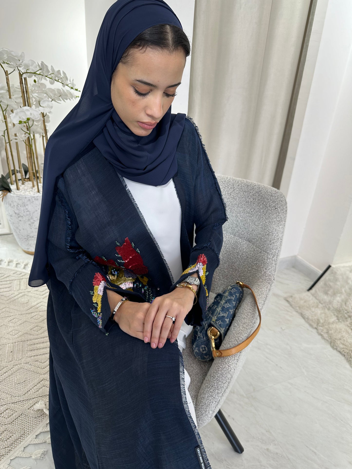 C RTW Summer Bisht Sequins Eid Abaya