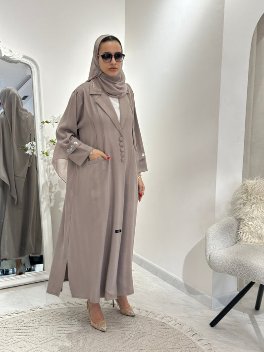 C 0366 Beige Coat Abaya