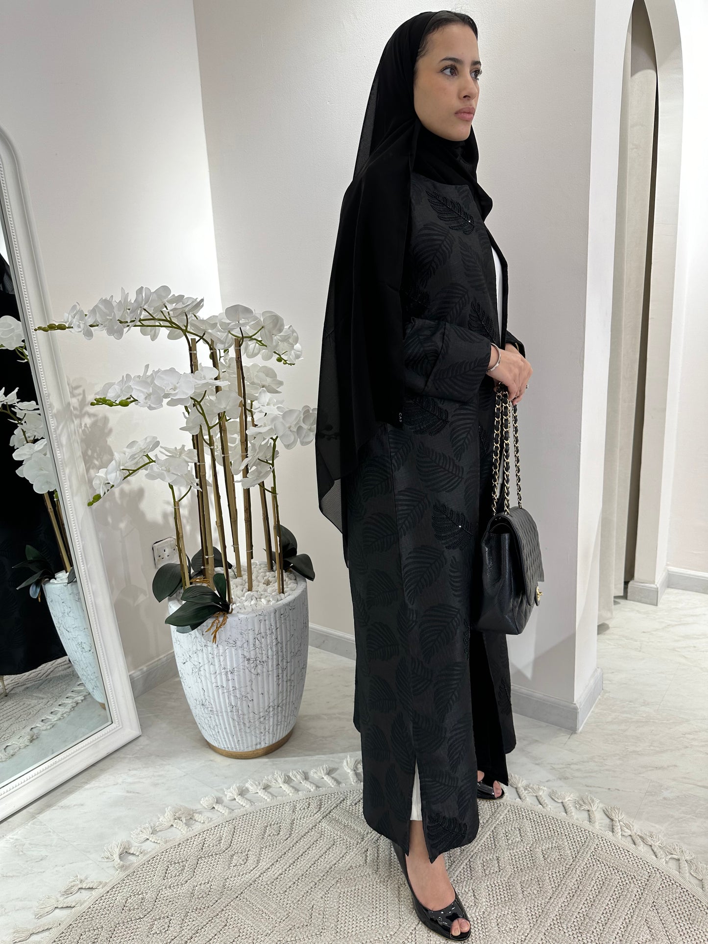 C Black Summer Eid Abaya 15