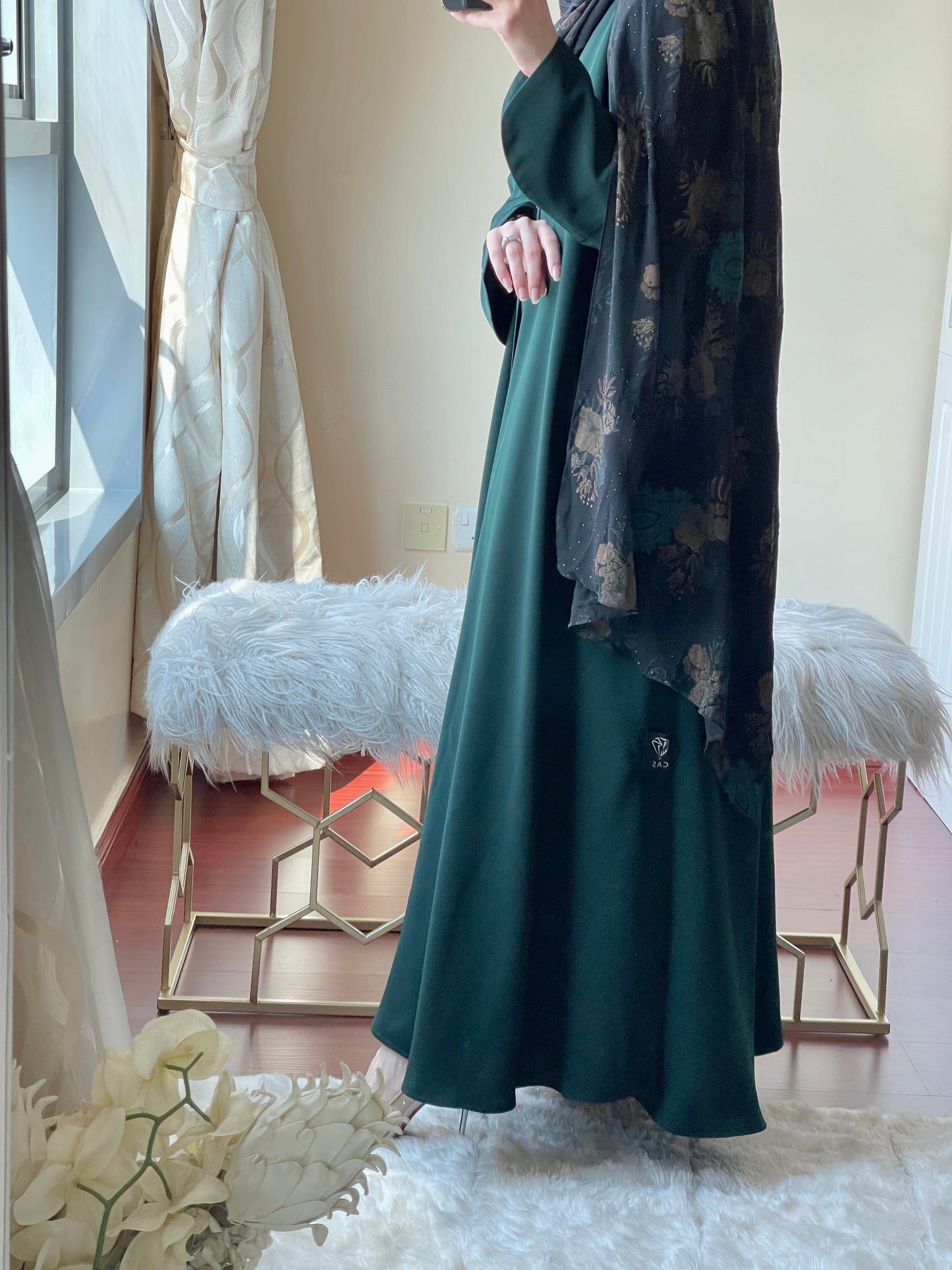 C RTW Green Abaya Set