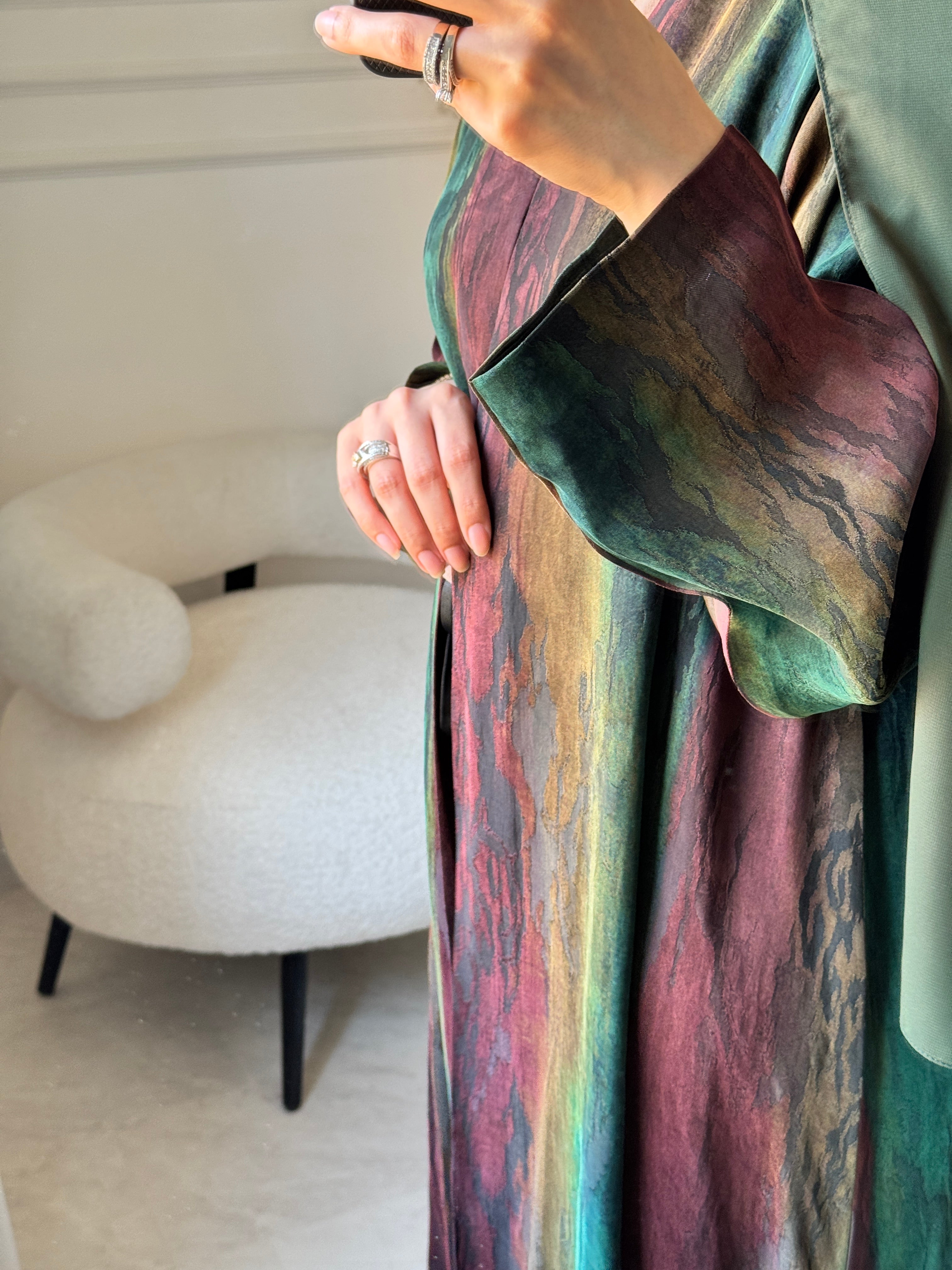 C 1518-03 Olive Brown Abaya