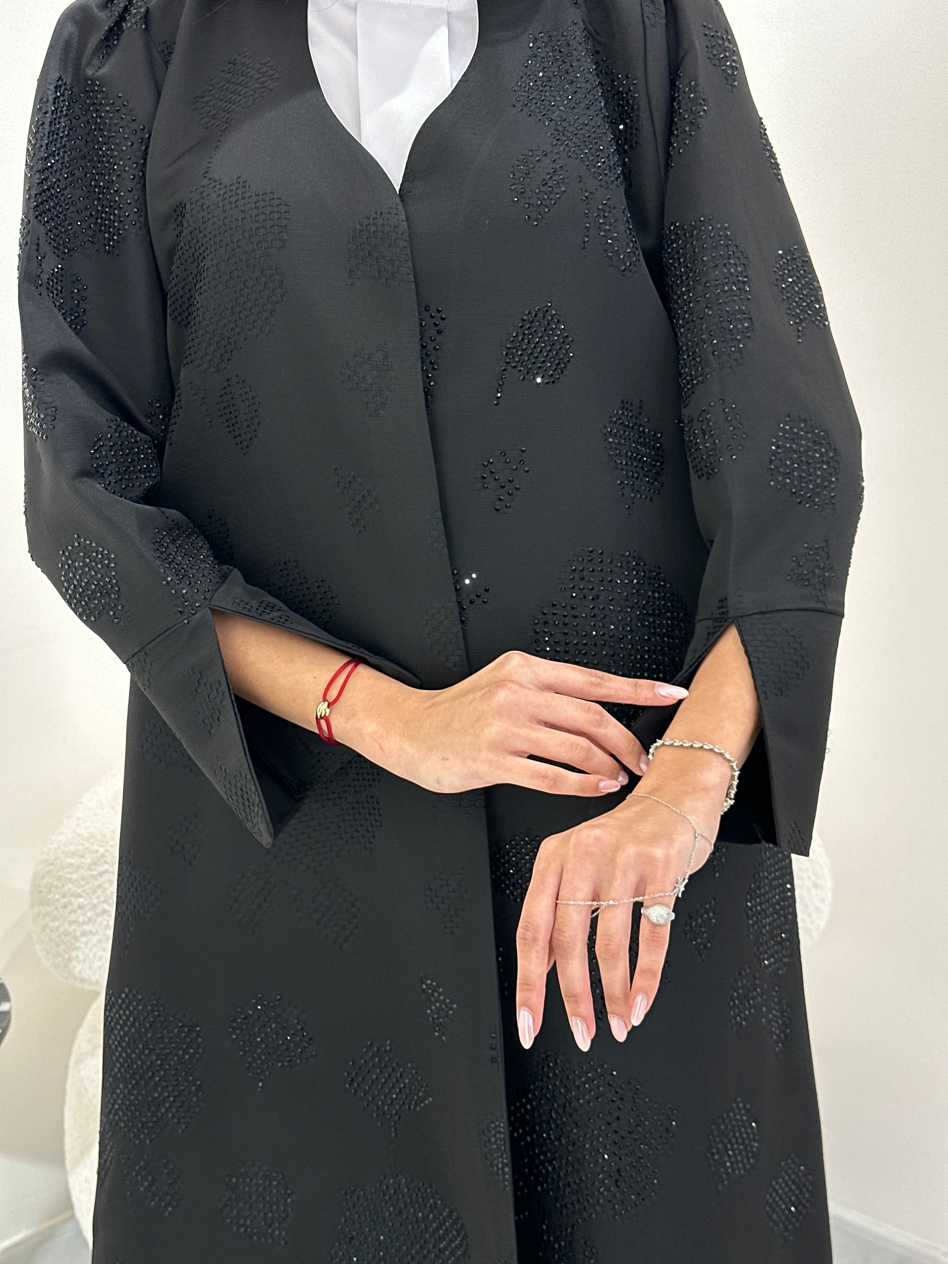C 0871 Black Coat Abaya
