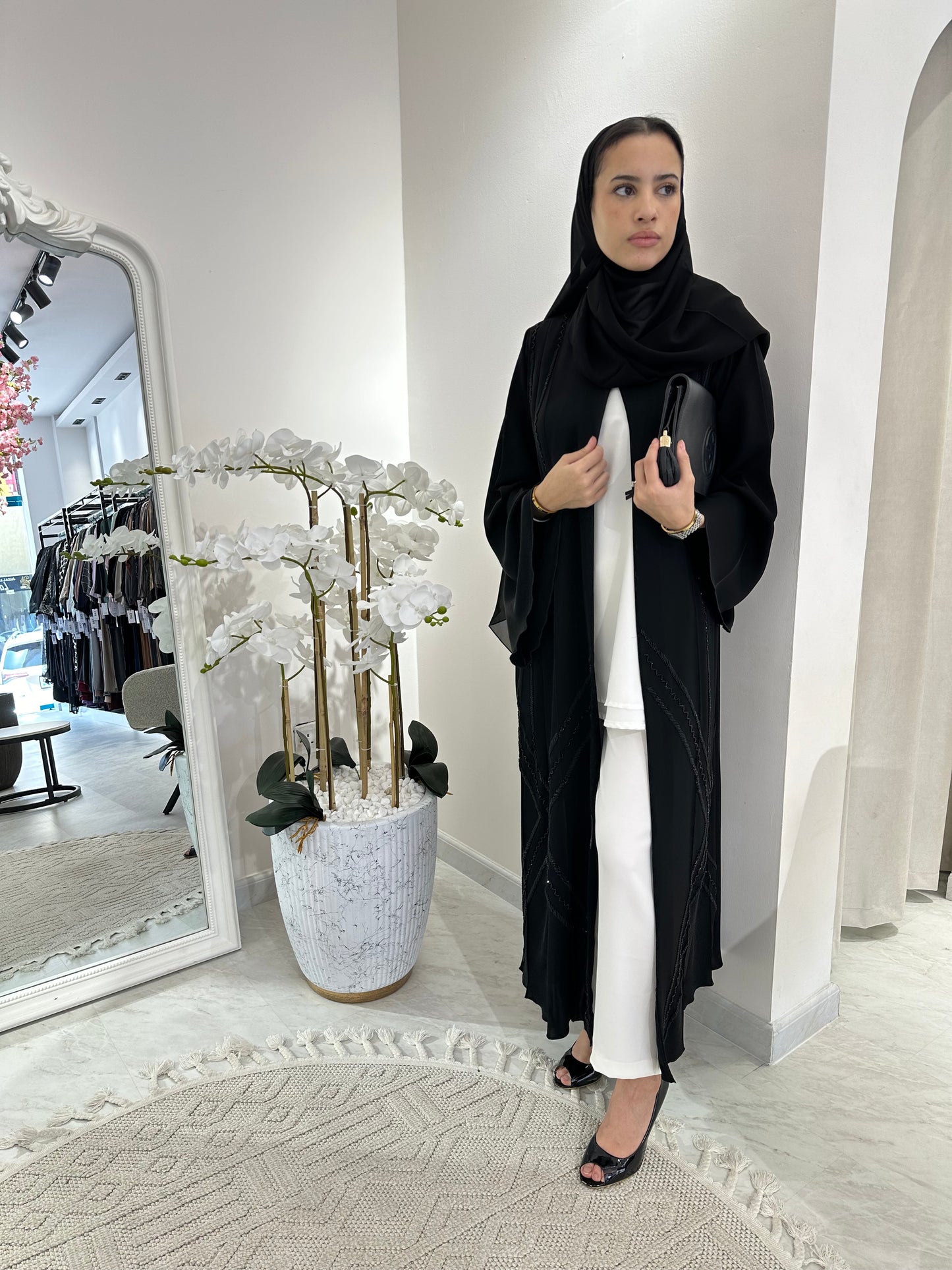 C Black Summer Eid Abaya 18