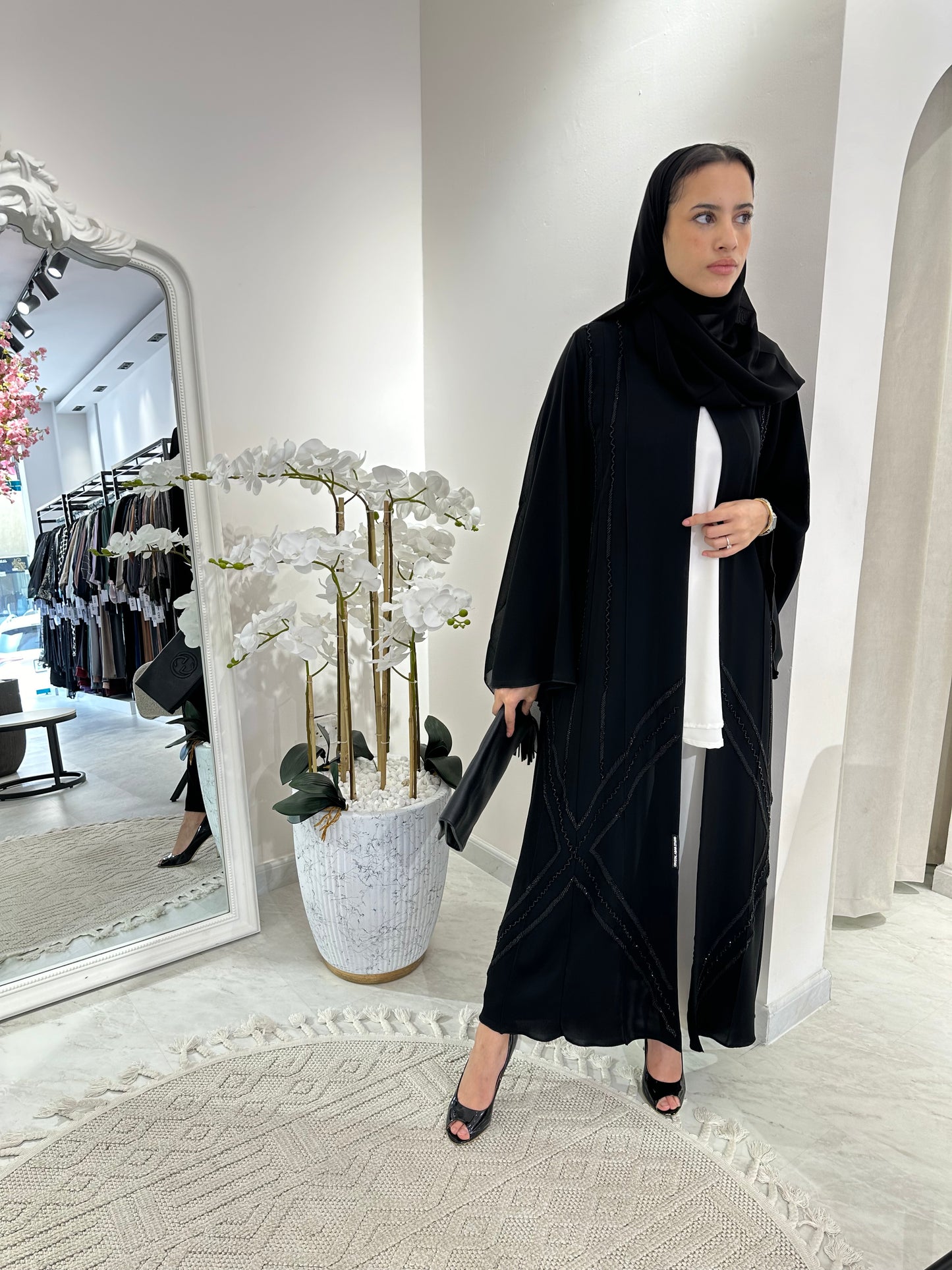 C Black Summer Eid Abaya 18