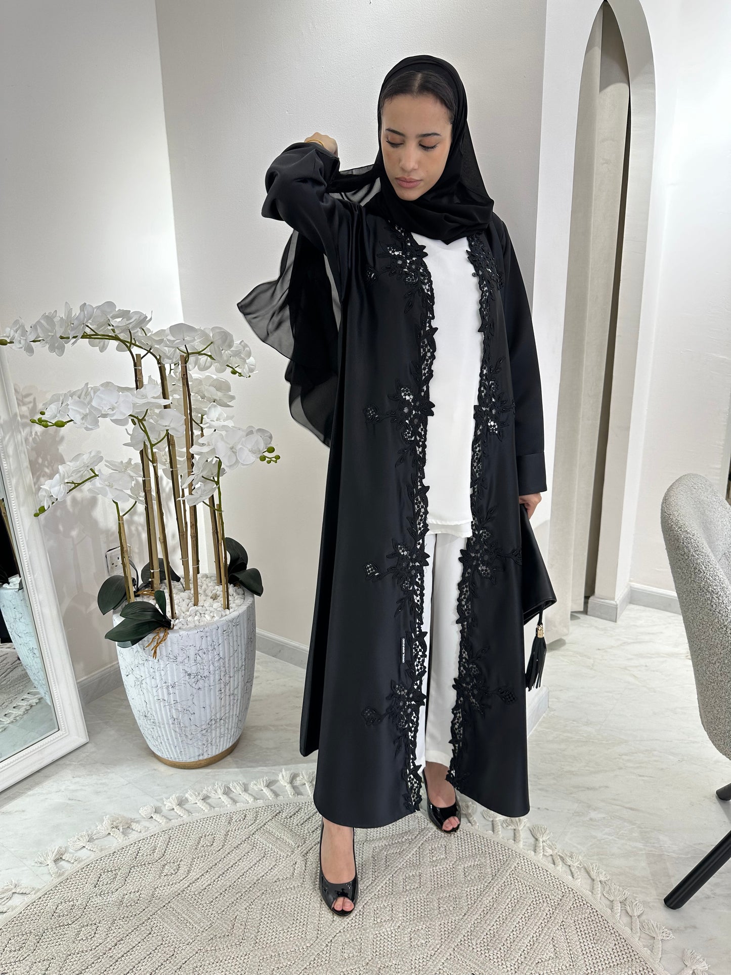 C RTW Black Summer Eid Abaya 19