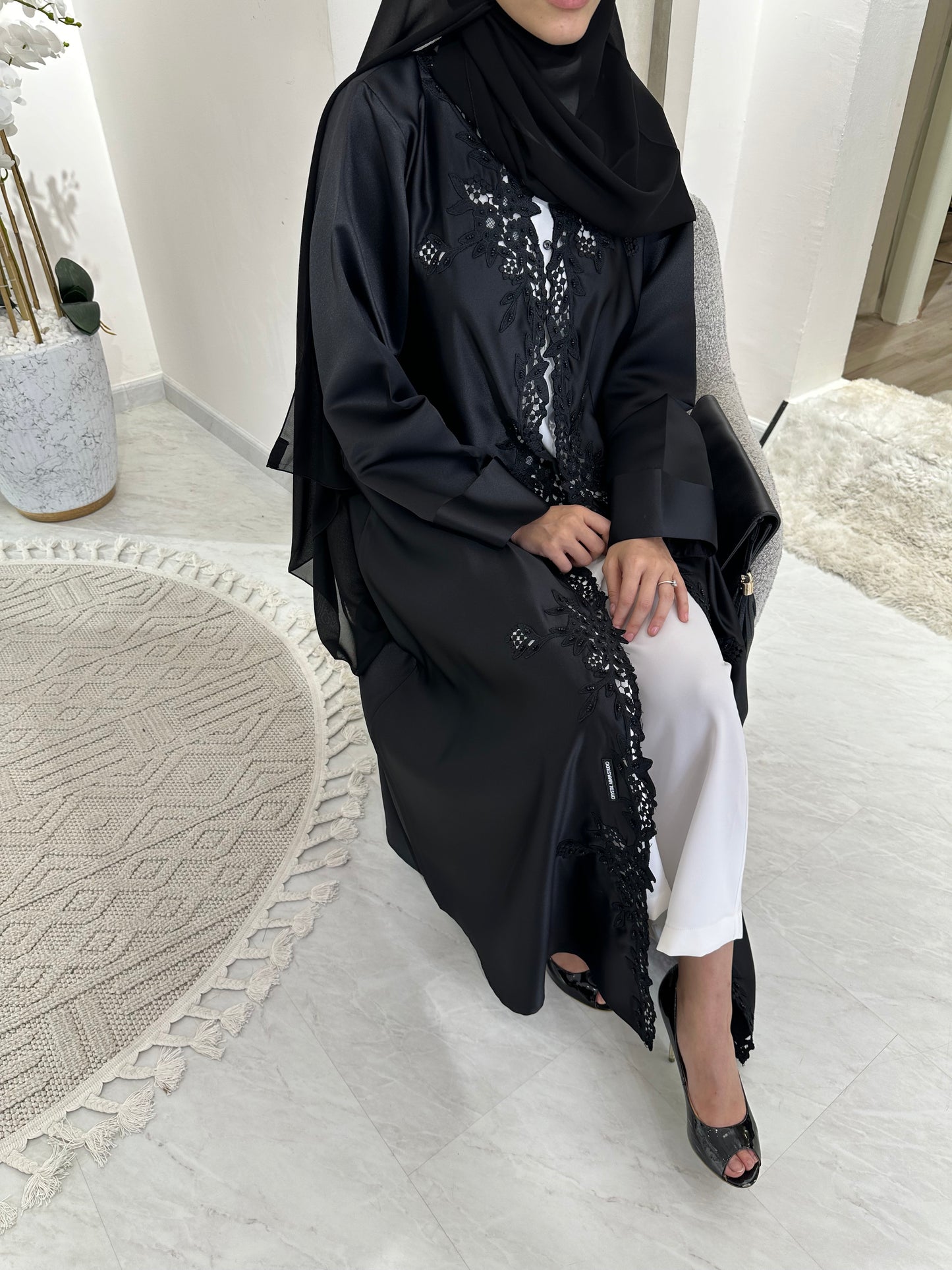 C RTW Black Summer Eid Abaya 19