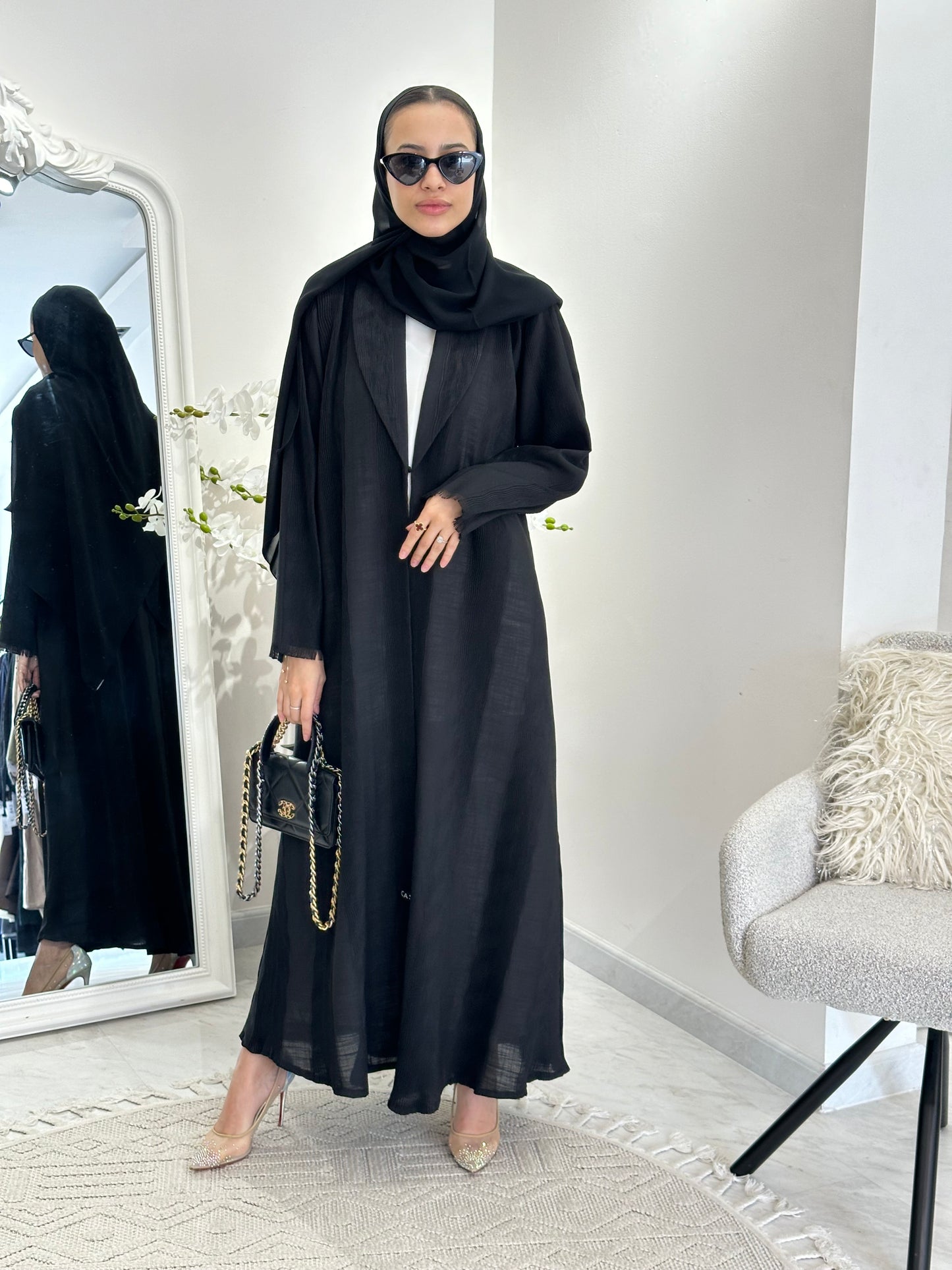 C 0368-01 Black Coat Abaya