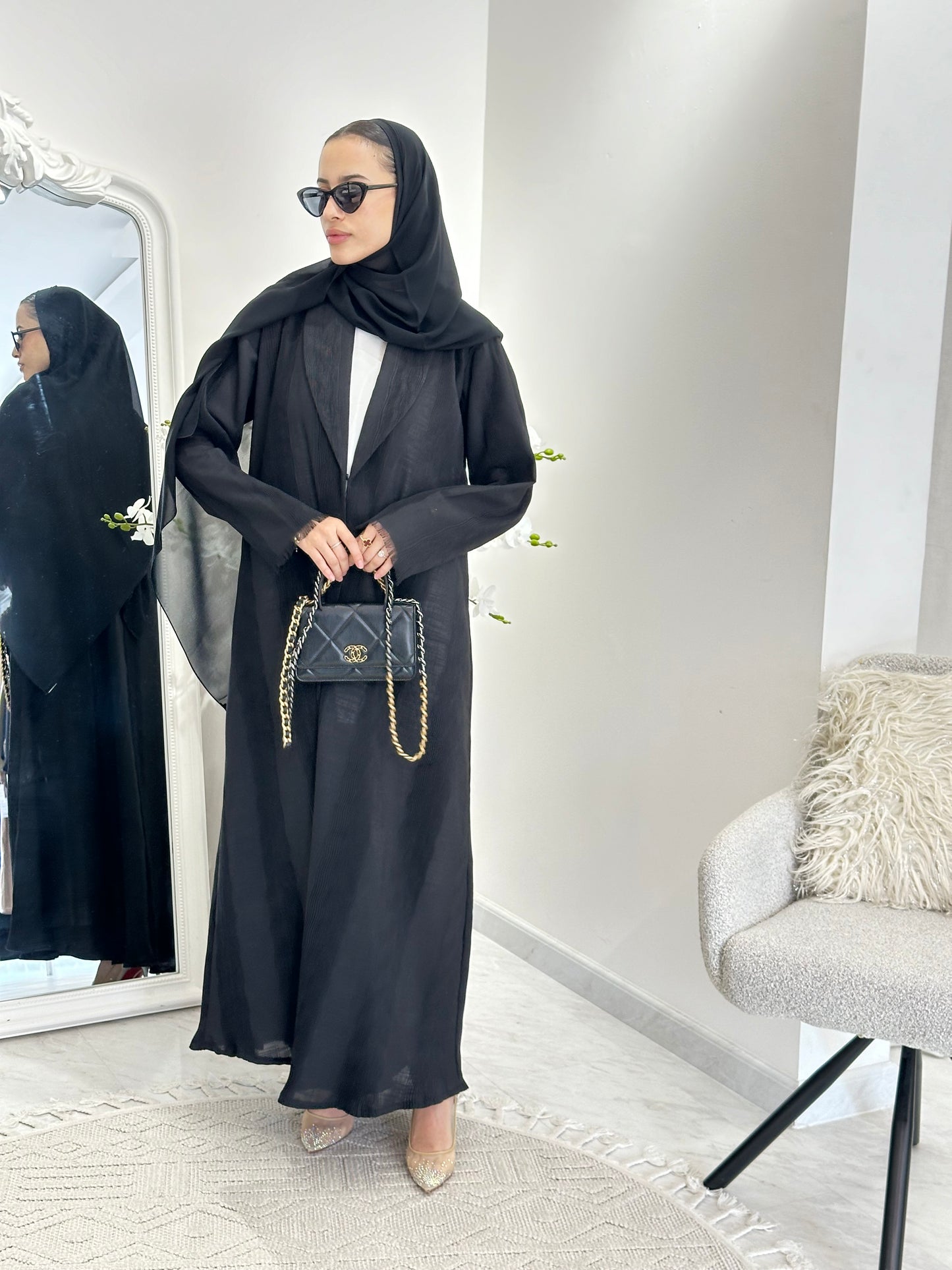 C 0368-01 Black Coat Abaya