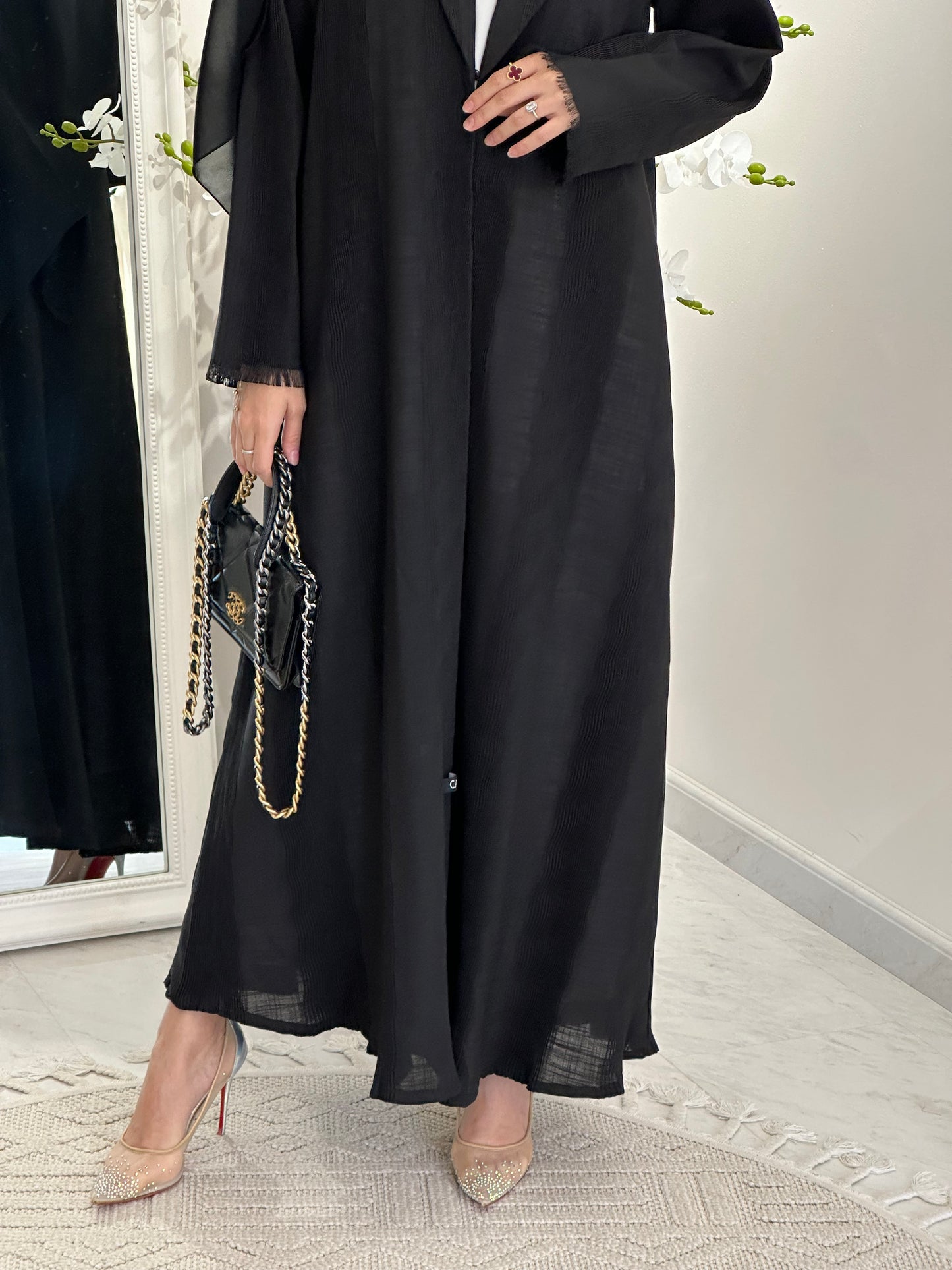 C 0368-01 Black Coat Abaya