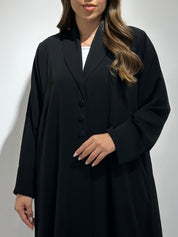 C 1576 Black Pleated Abaya