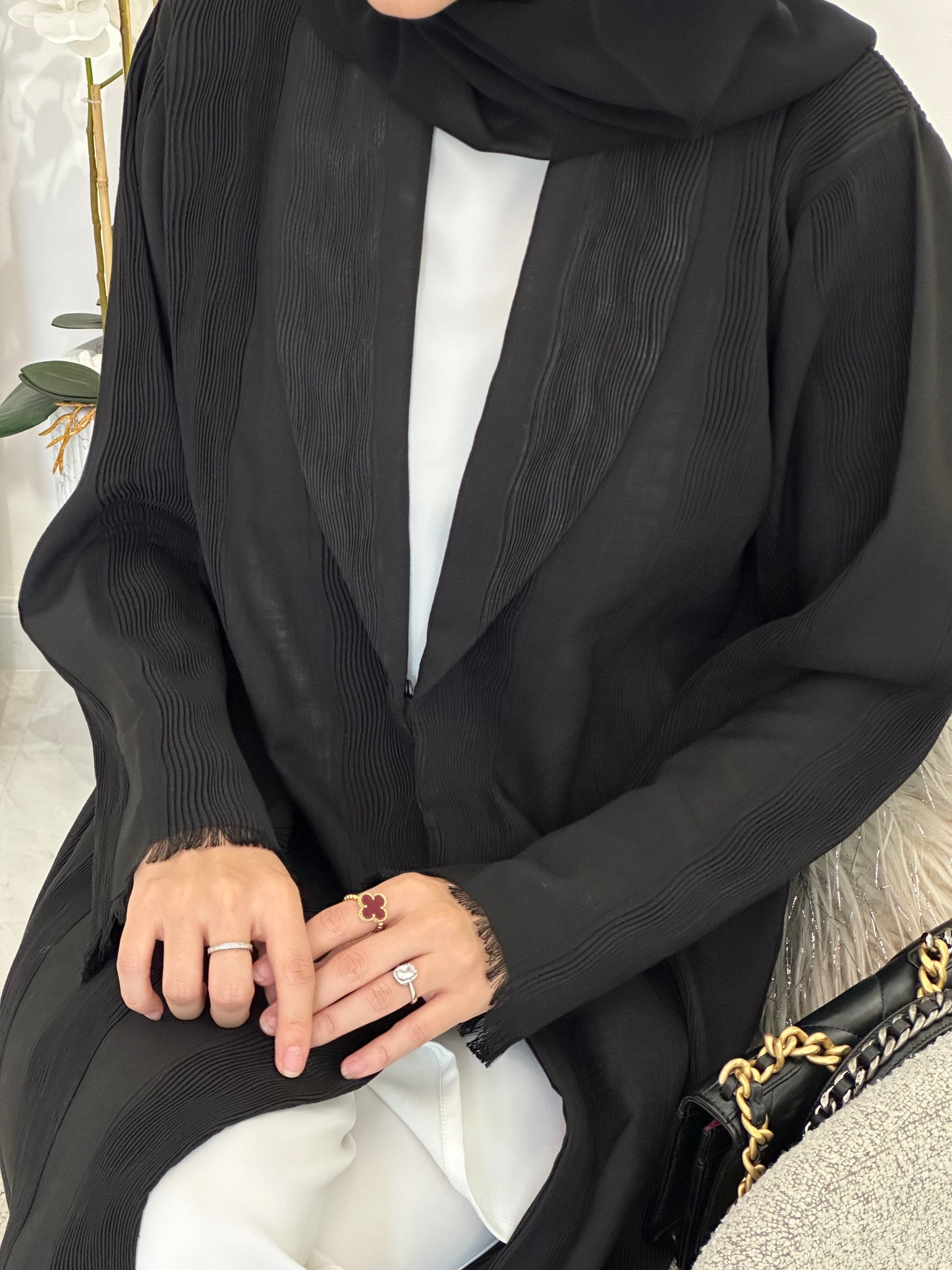 C 0368-01 Black Coat Abaya