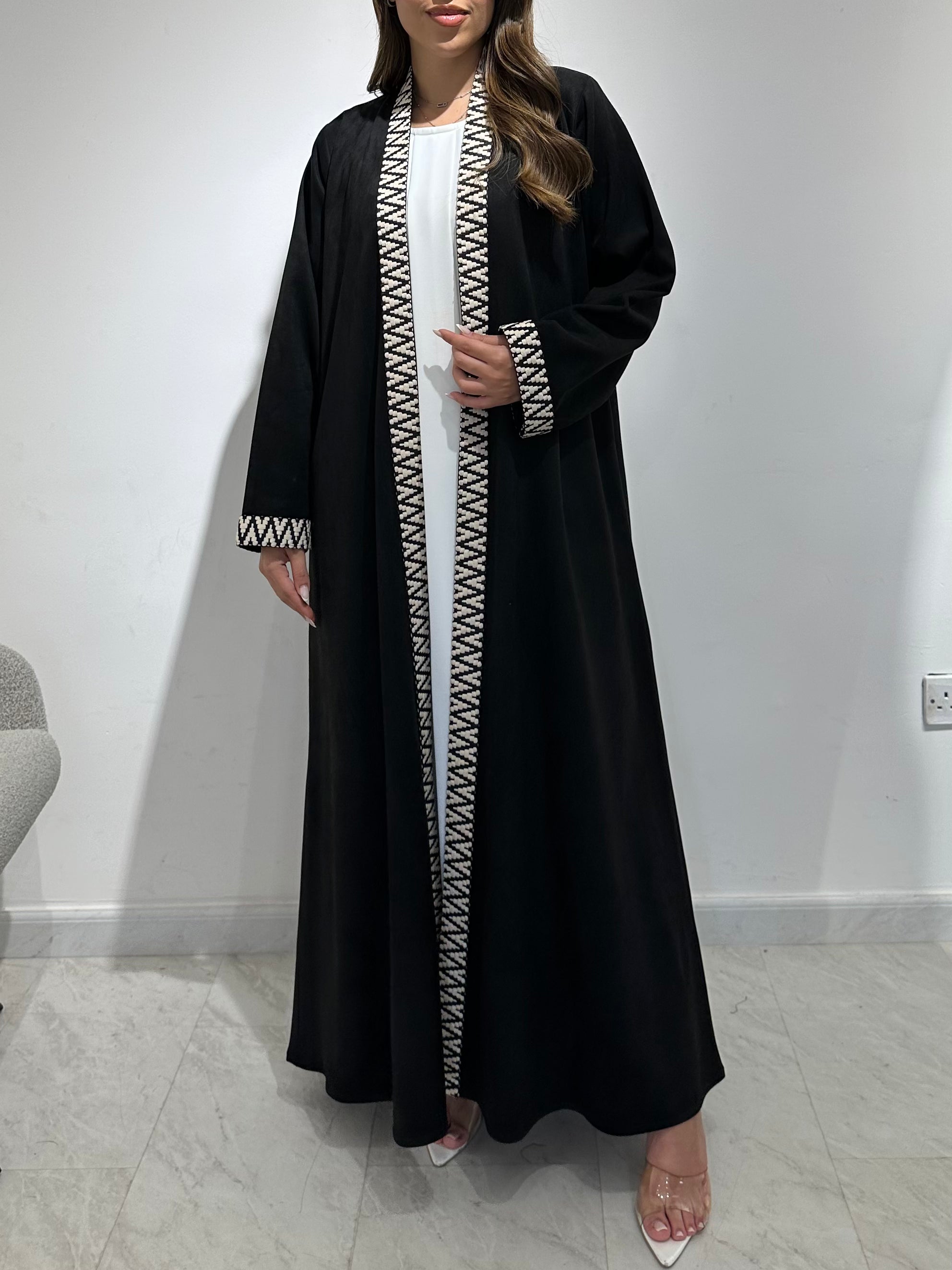 C 1577 Black Velvet Abaya