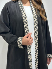 C 1577 Black Velvet Abaya
