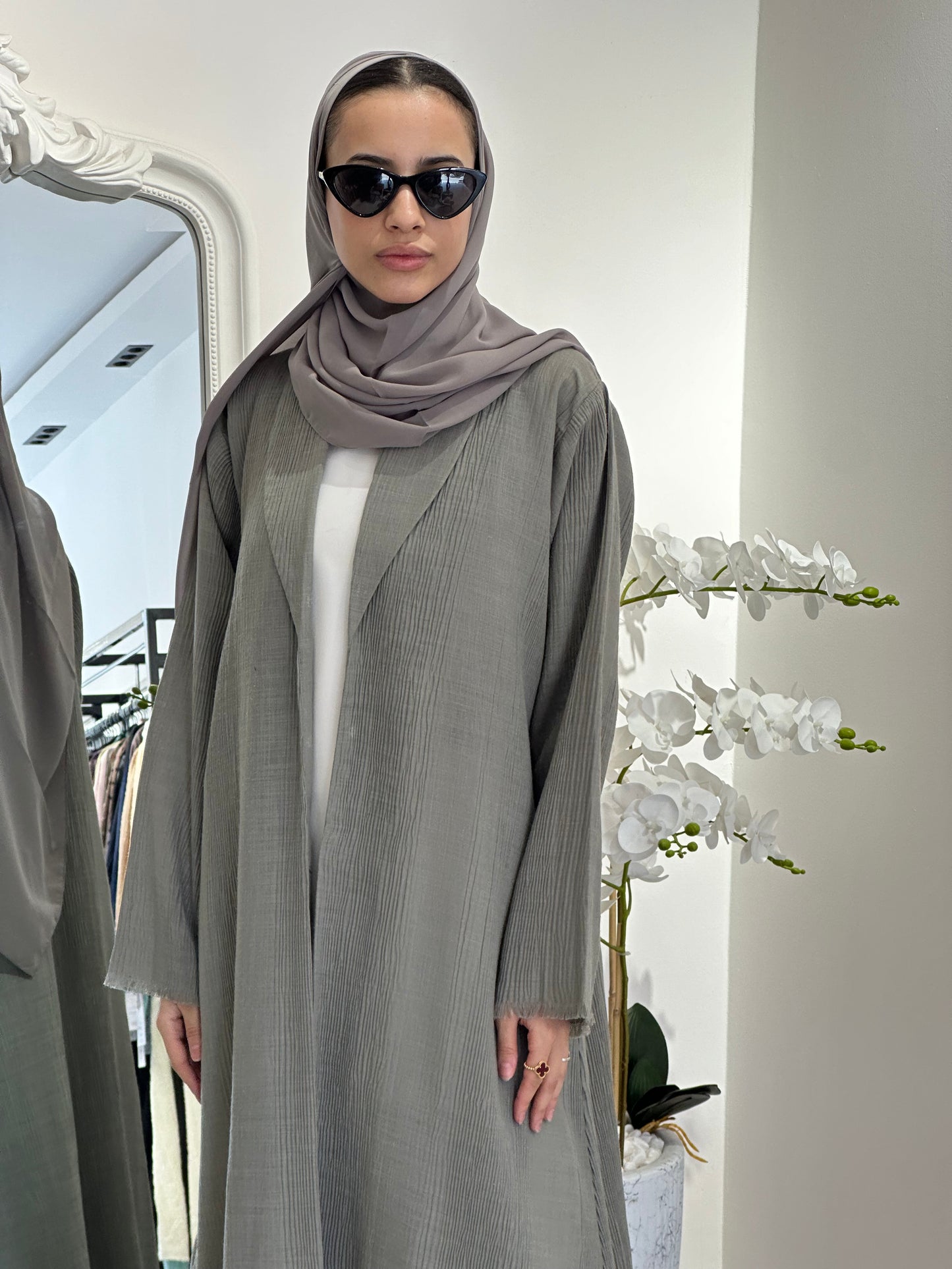 C 0368-04 Tan Coat Abaya