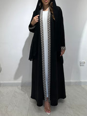 C 1577 Black Velvet Abaya