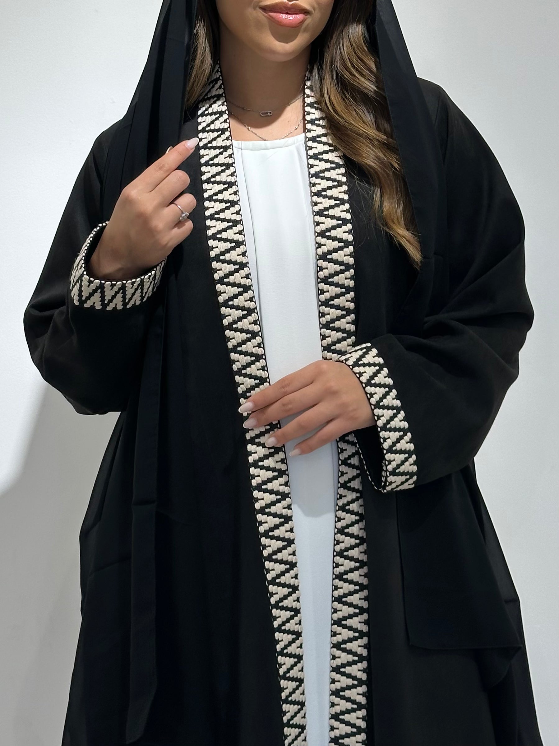 C 1577 Black Velvet Abaya