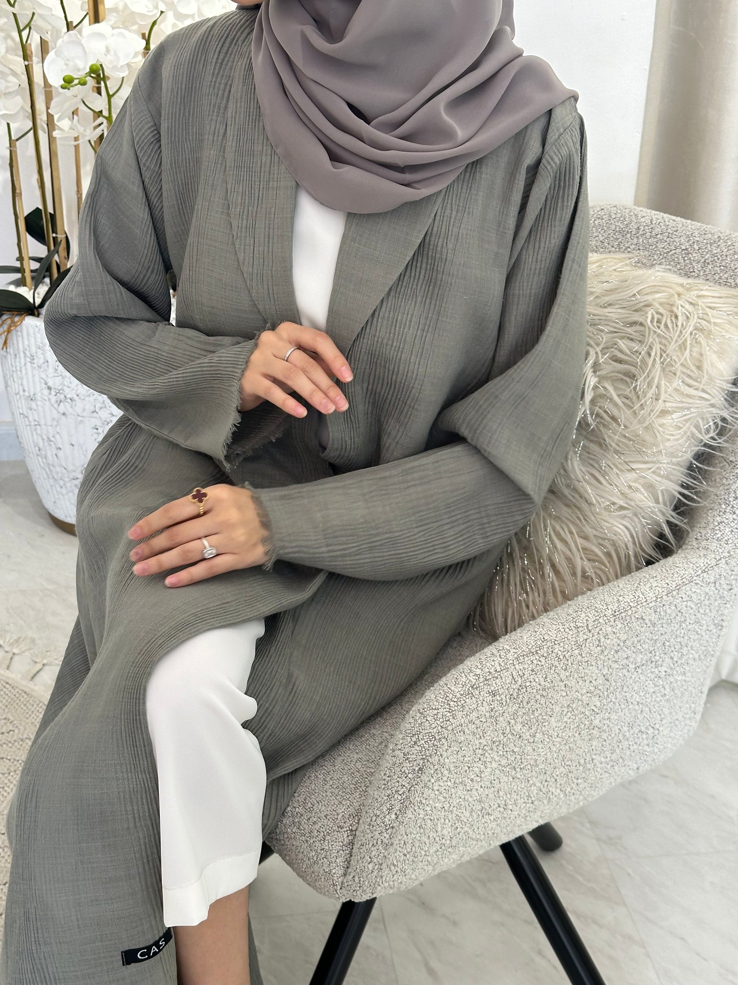 C 0368-04 Tan Coat Abaya