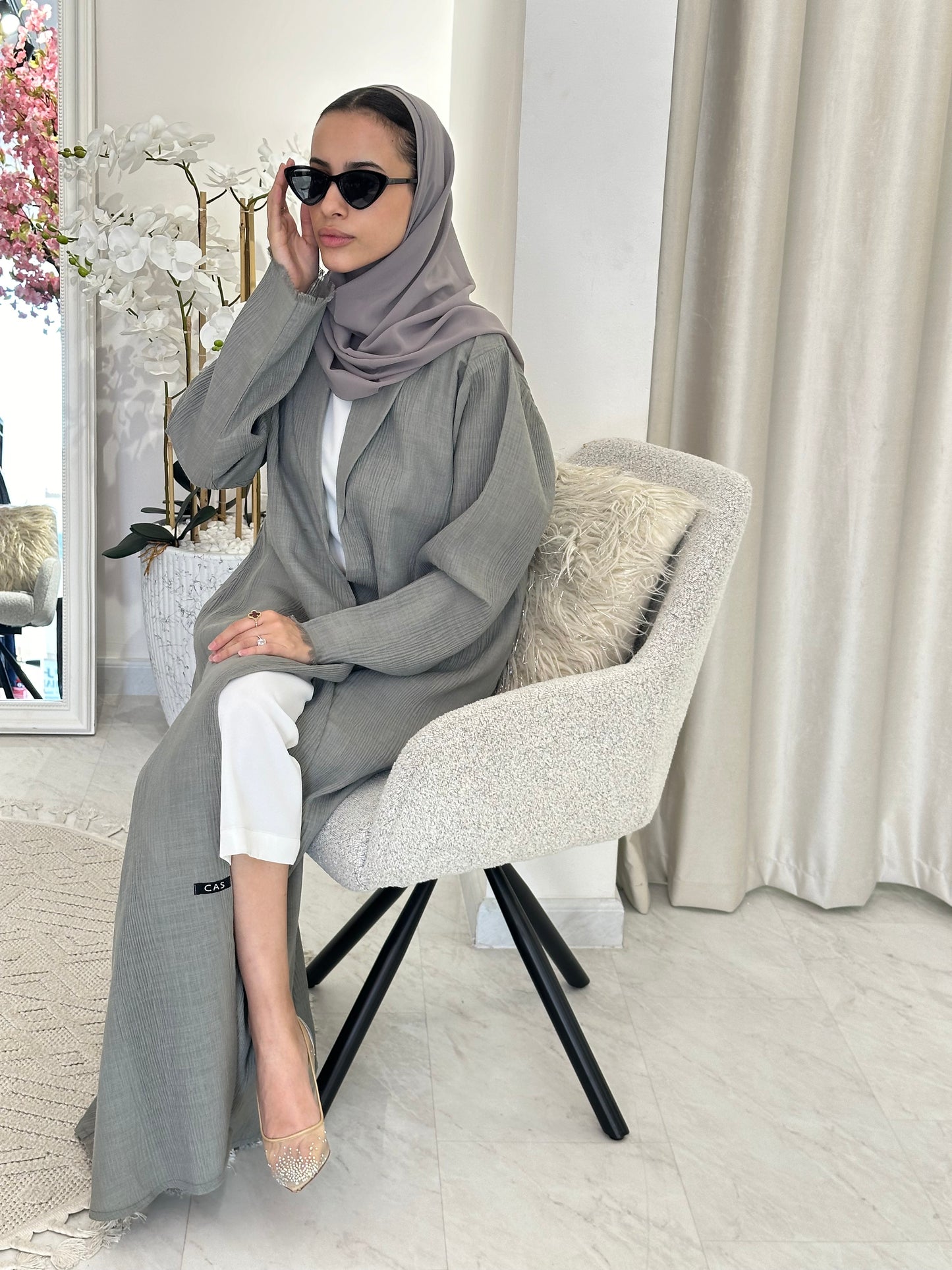 C 0368-04 Tan Coat Abaya