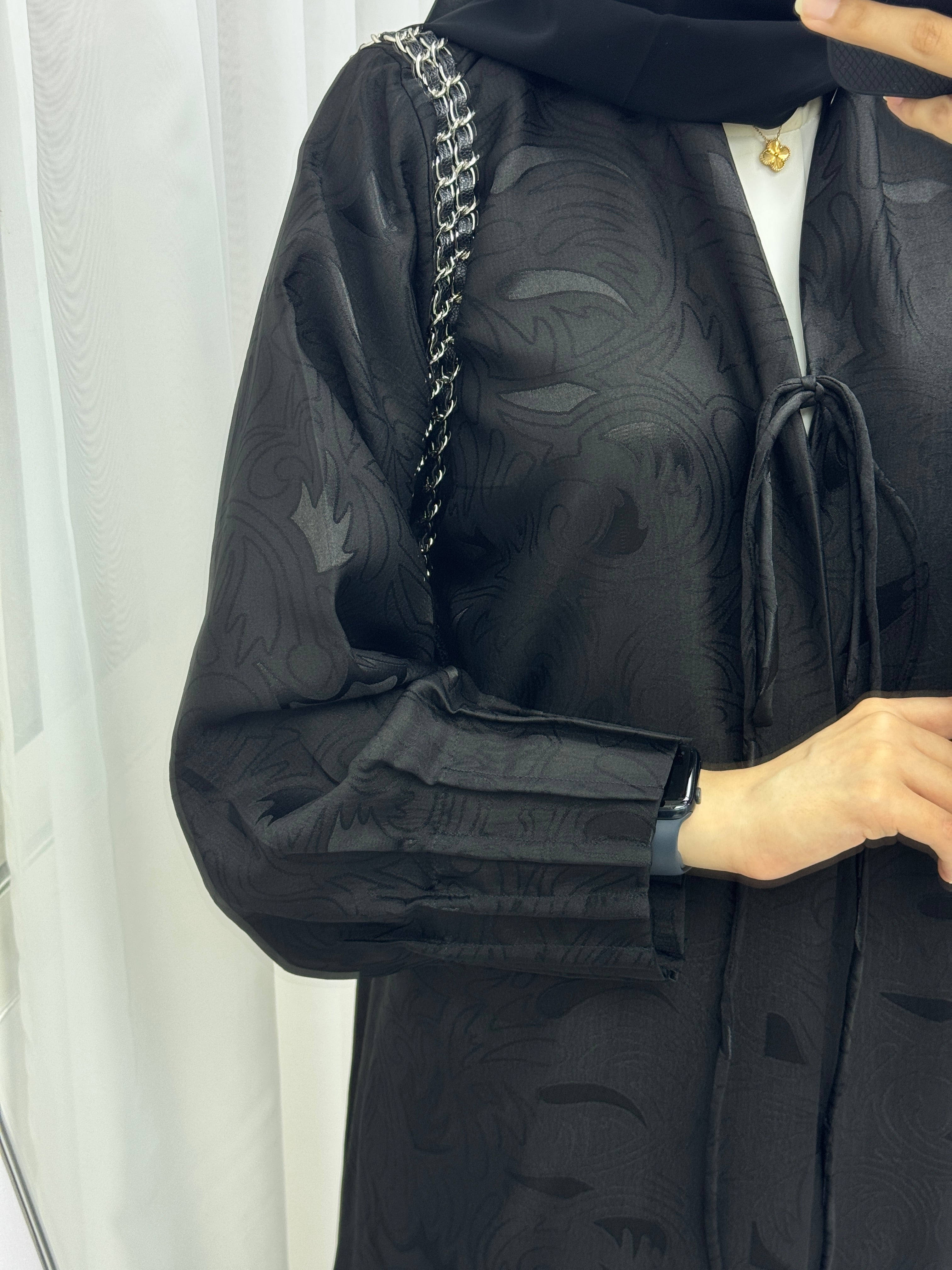 C 1523 Black work Abaya