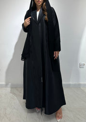 C 1579 Black Embroidered Abaya