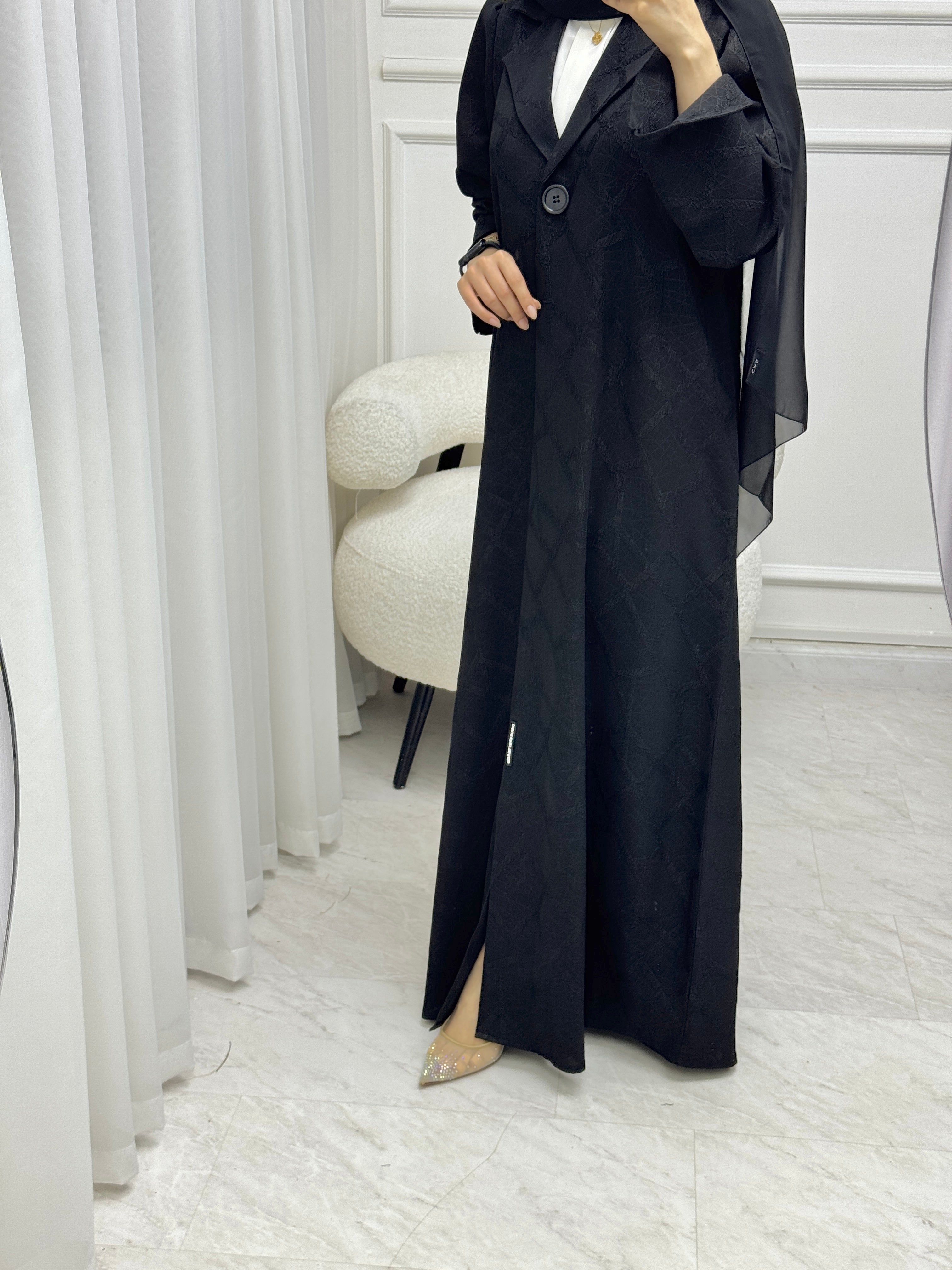 C 1526 Black work Abaya