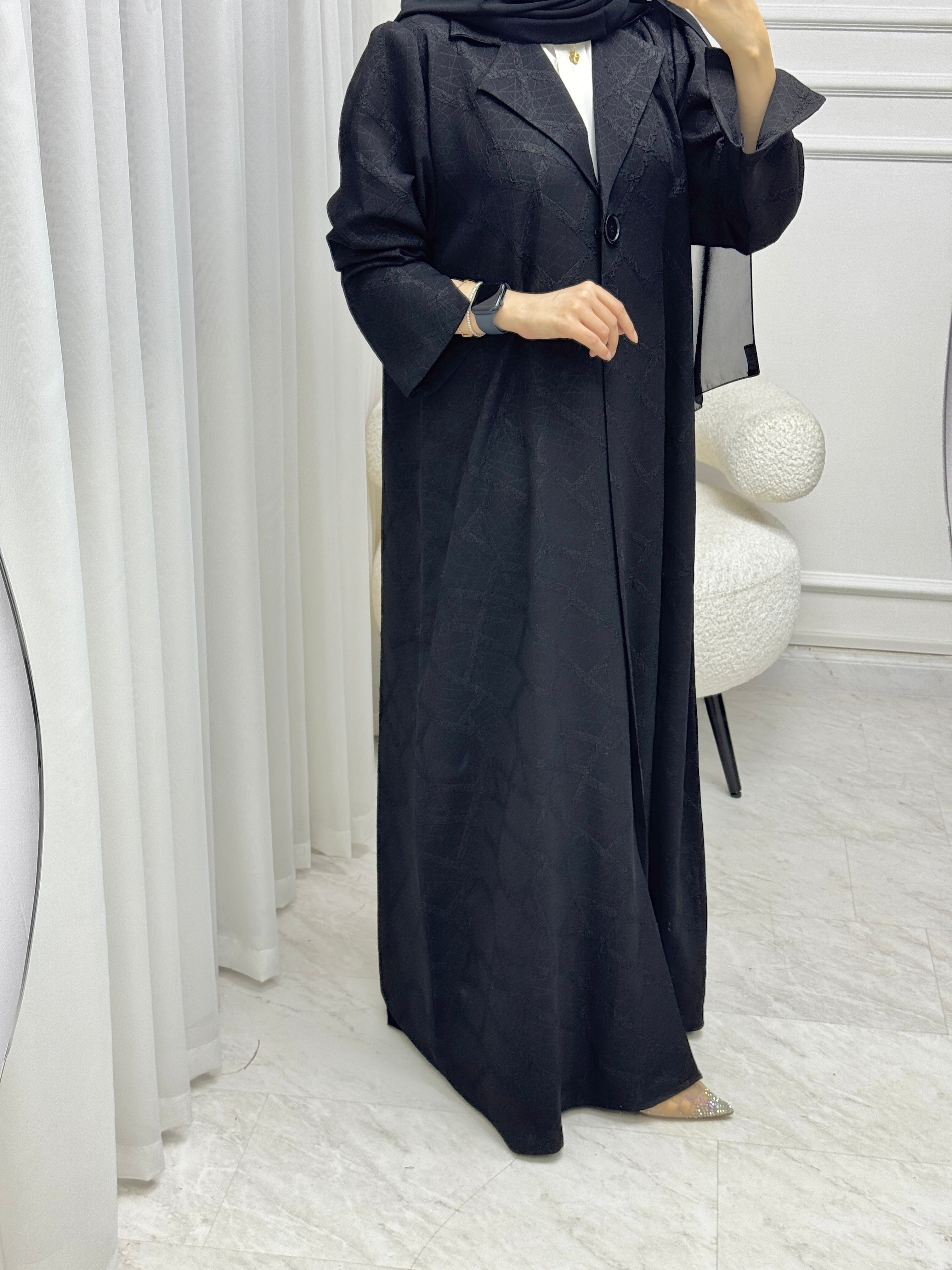 C 1526 Black work Abaya