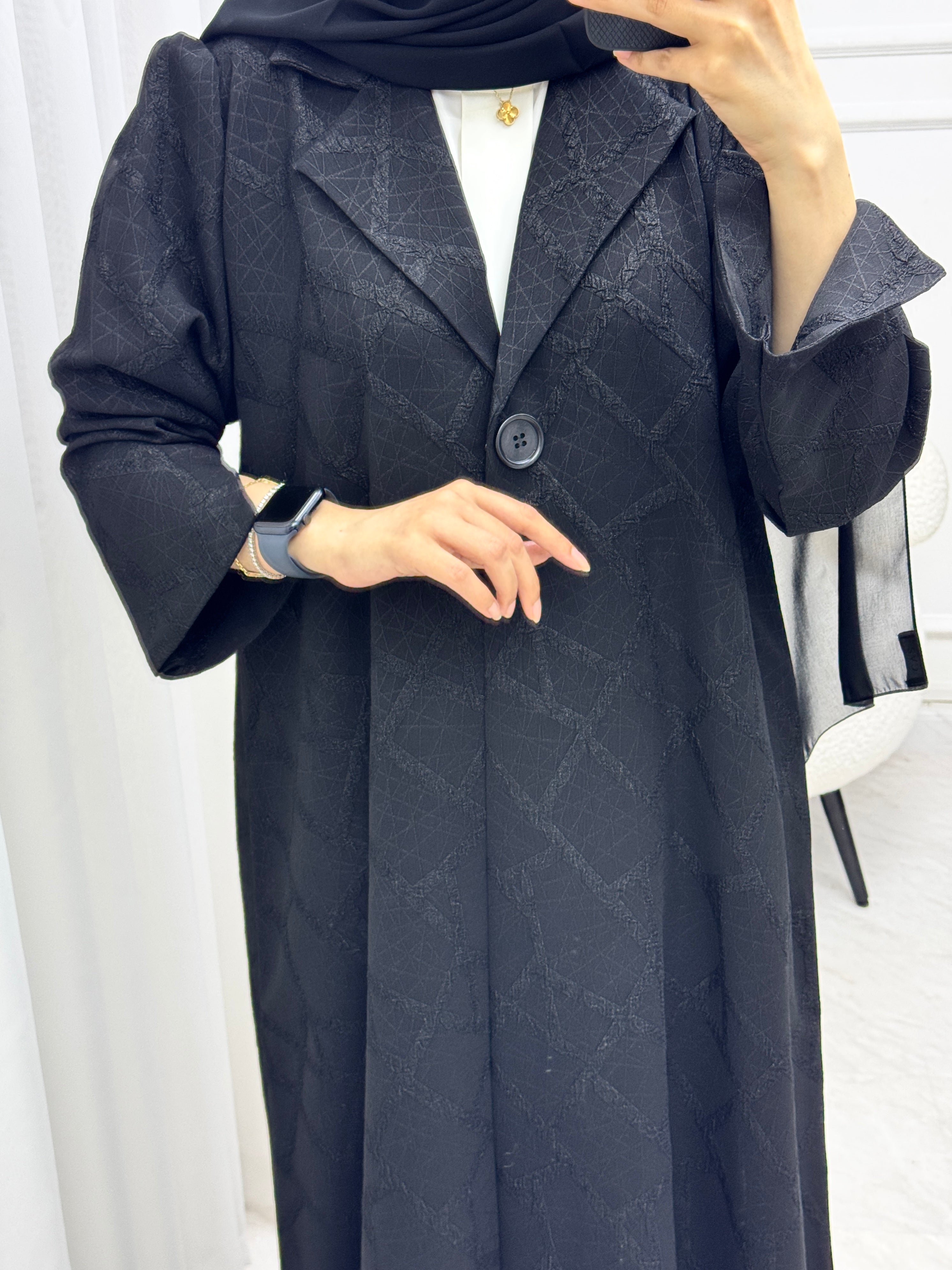 C 1526 Black work Abaya