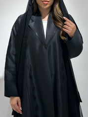 C 1579 Black Embroidered Abaya