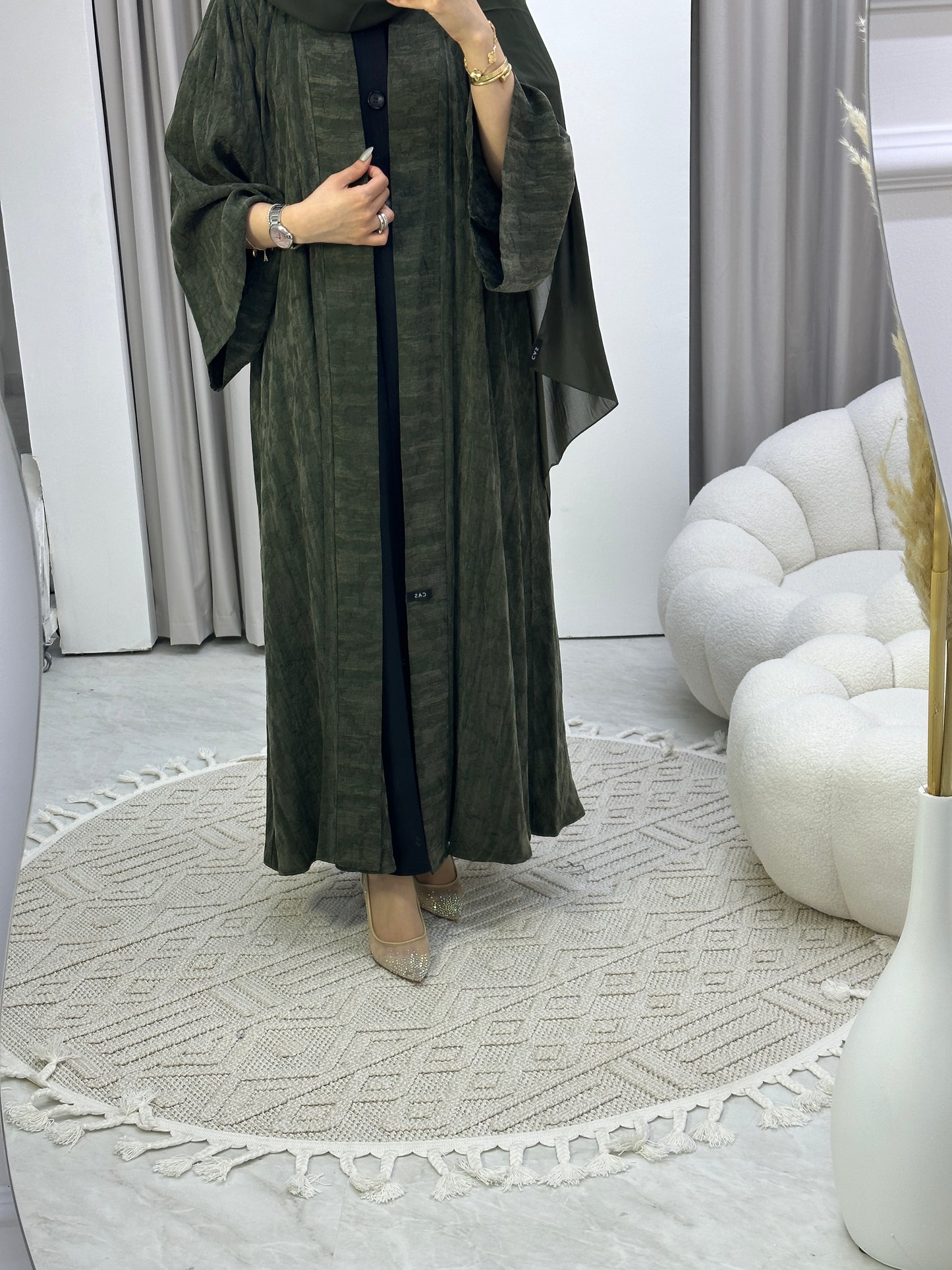 C Green Marble Premium Abaya