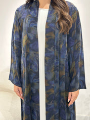 C 1348 Blue Gold Abaya
