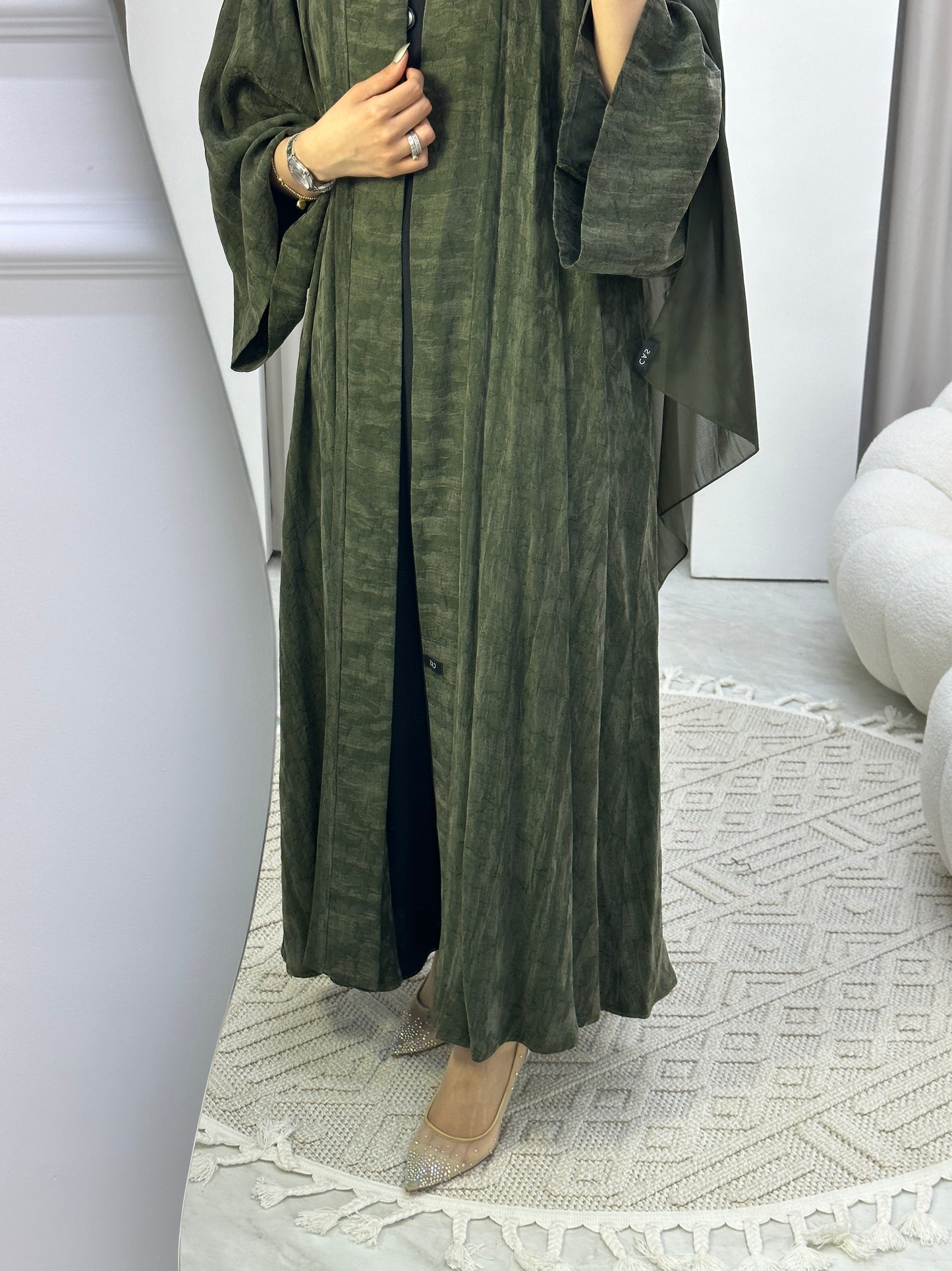 C Green Marble Premium Abaya