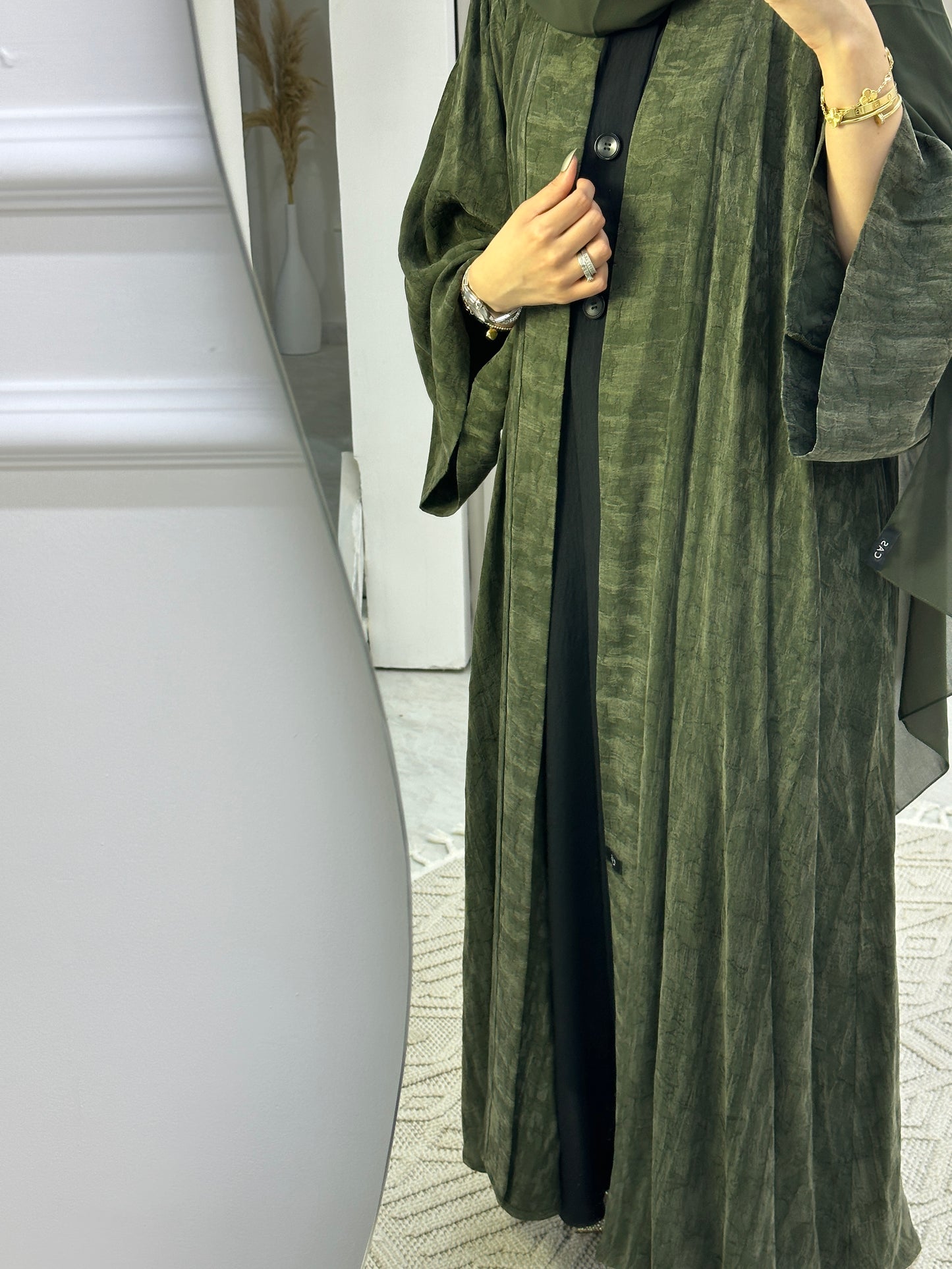 C Green Marble Premium Abaya