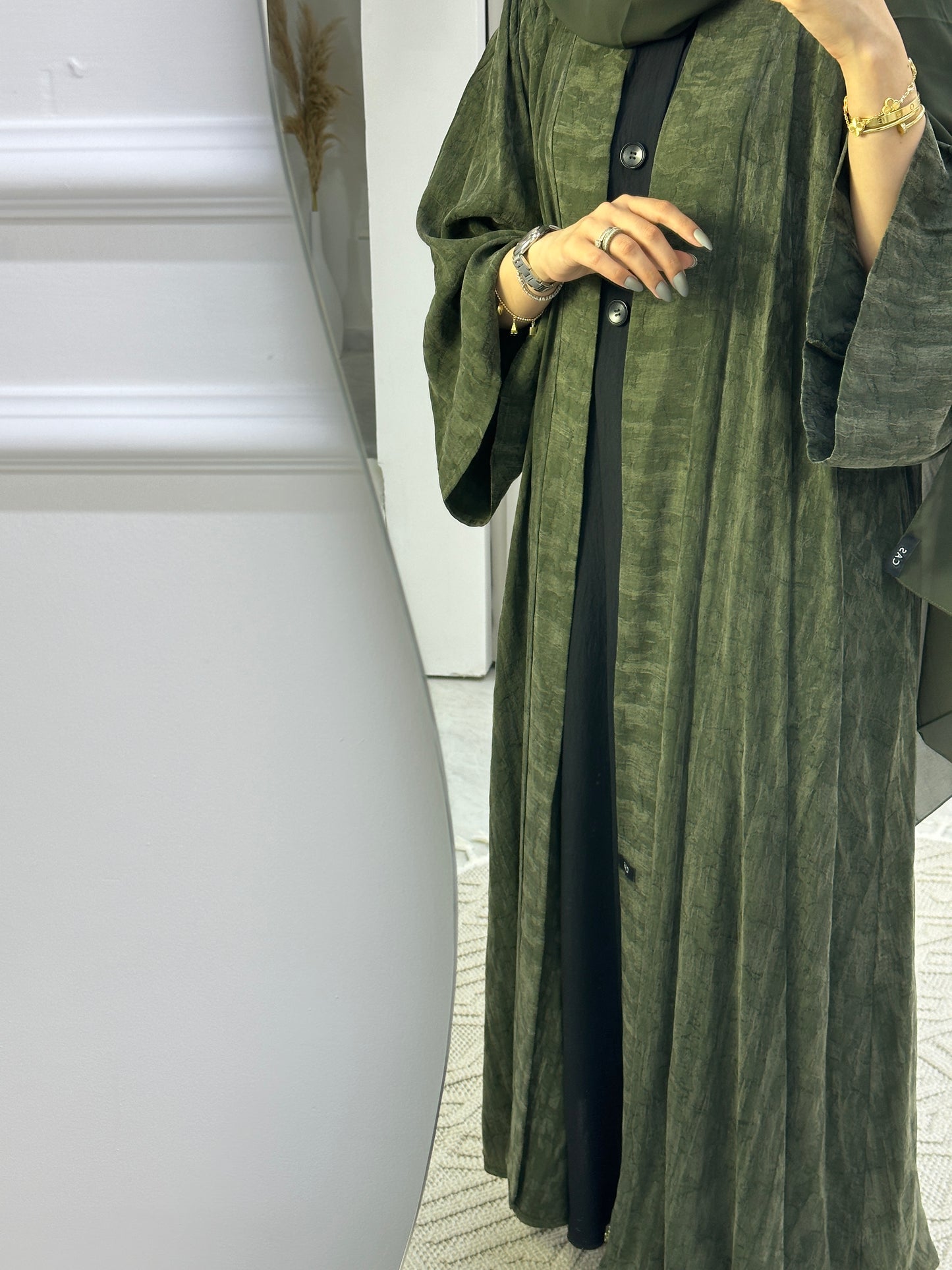 C Green Marble Premium Abaya