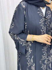 C 1529 Black Printed Abaya