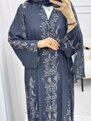 C 1529 Black Printed Abaya
