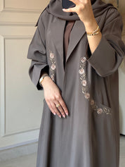 C RTW 0883 Brown Coat Abaya