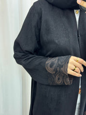 C 1532 Black Printed Abaya
