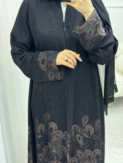 C 1532 Black Printed Abaya