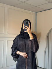 C RTW 0880 Black Printed Abaya