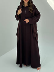 C 1855 Chocolate Brown Abaya