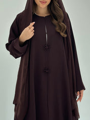 C 1855 Chocolate Brown Abaya
