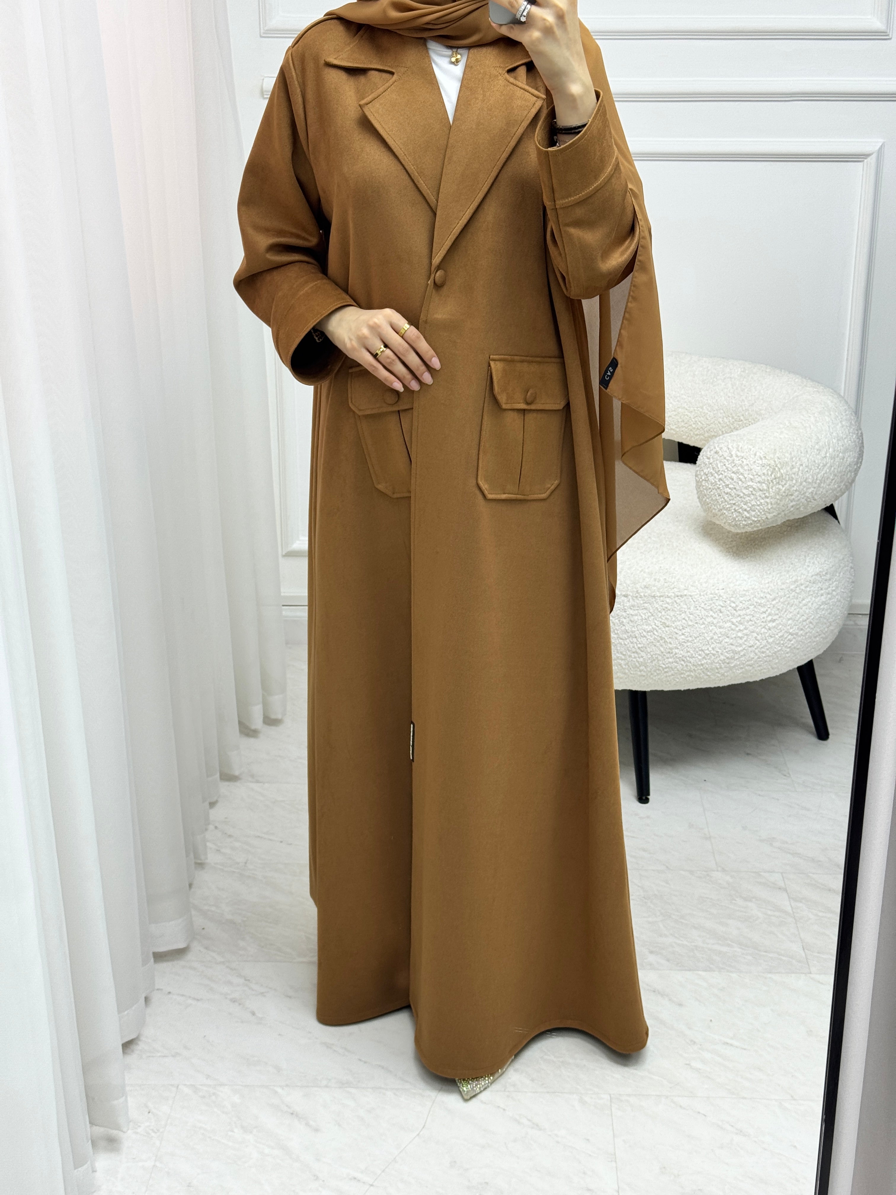 C 1538 Copper Coat Abaya