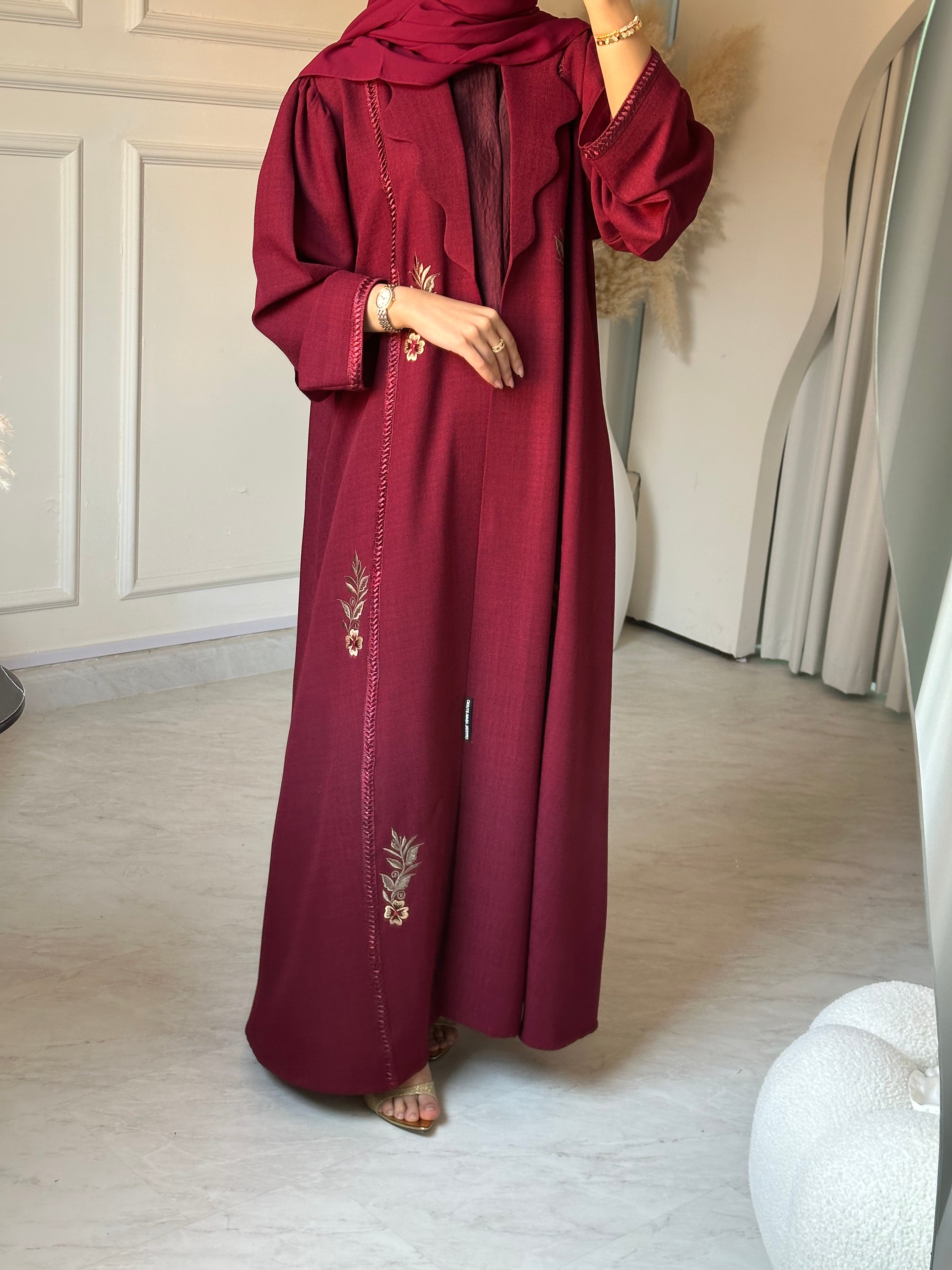 C 0884 Red Eid Abaya
