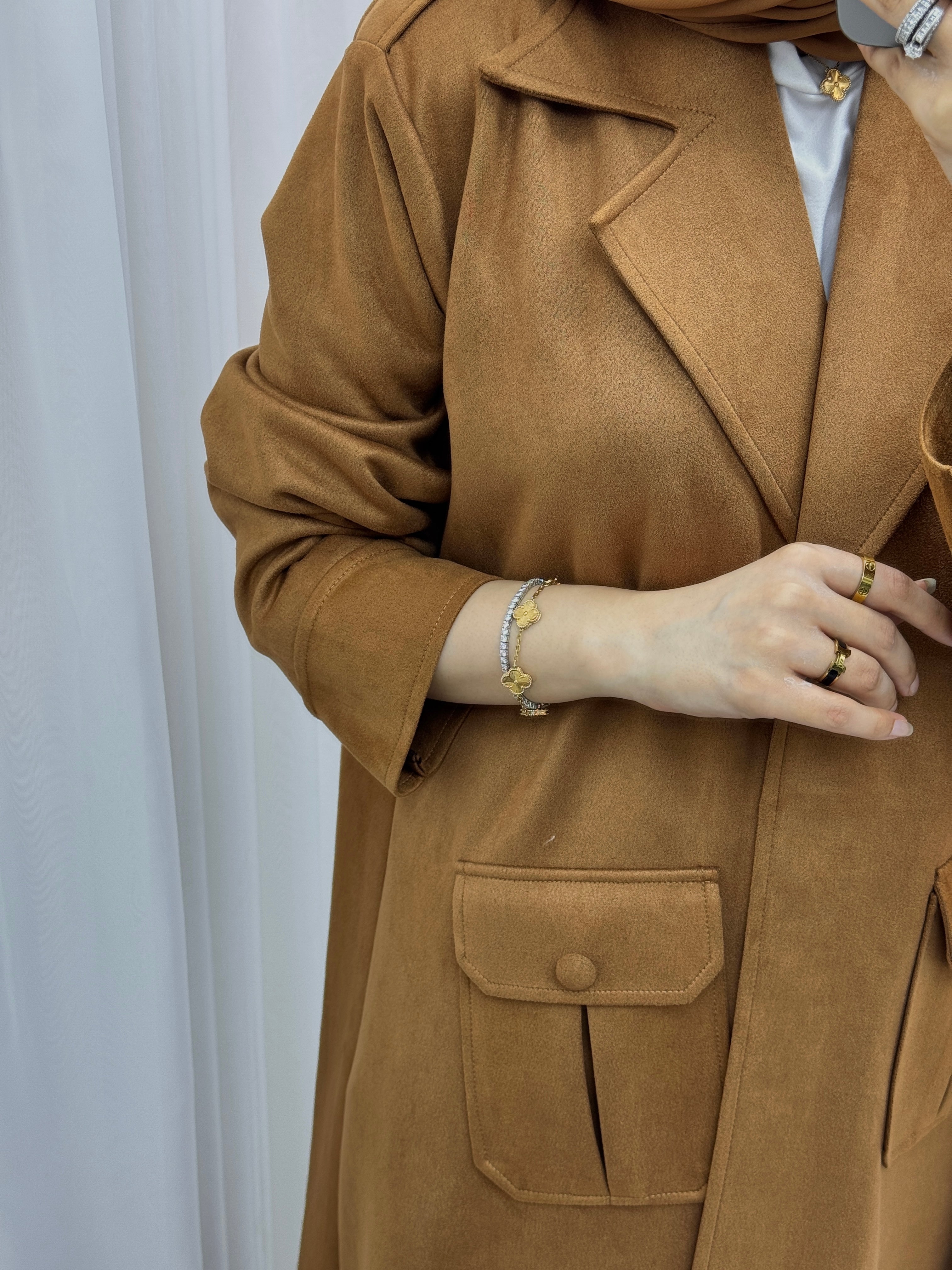 C 1538 Copper Coat Abaya