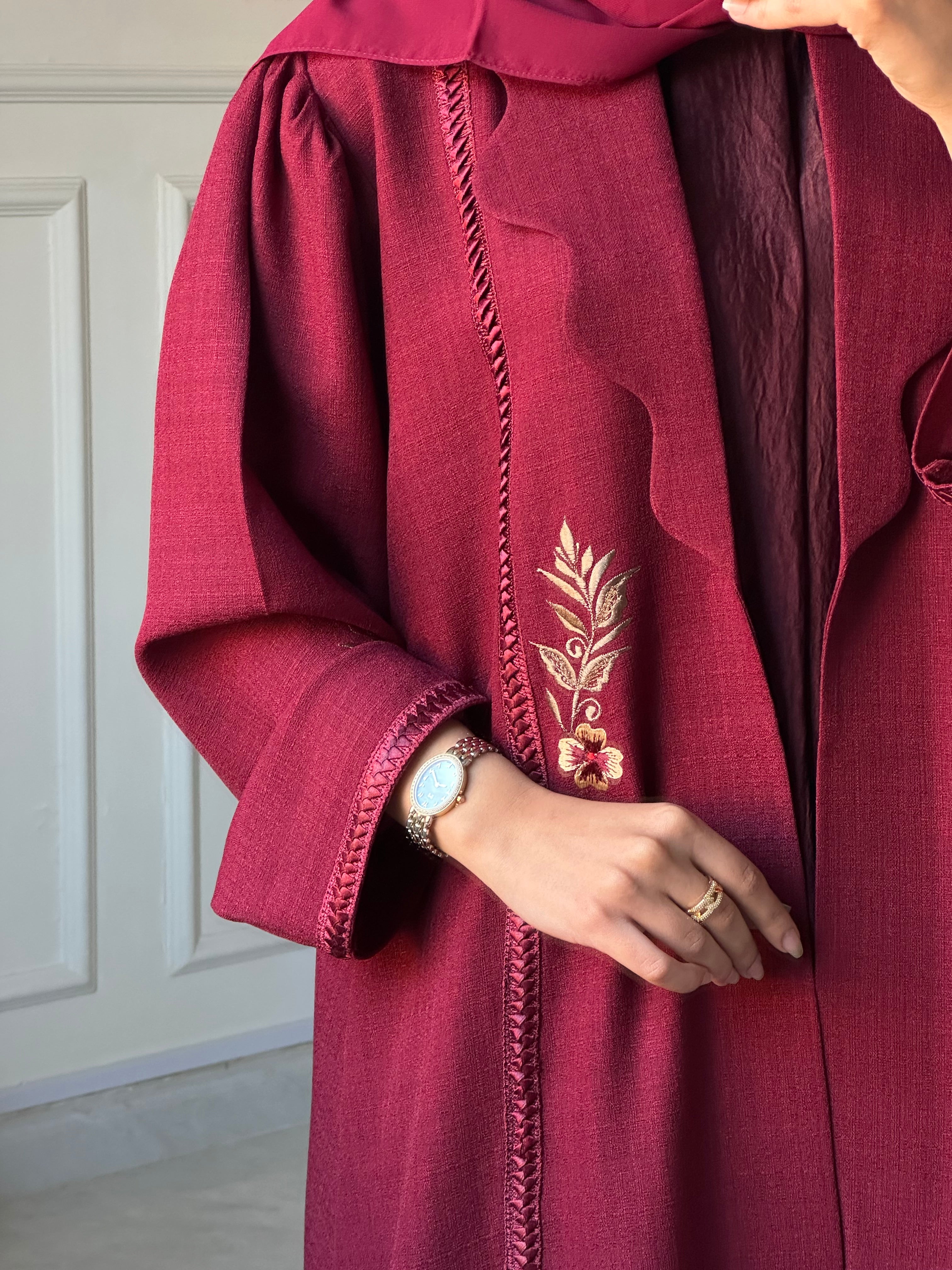 C 0884 Red Eid Abaya
