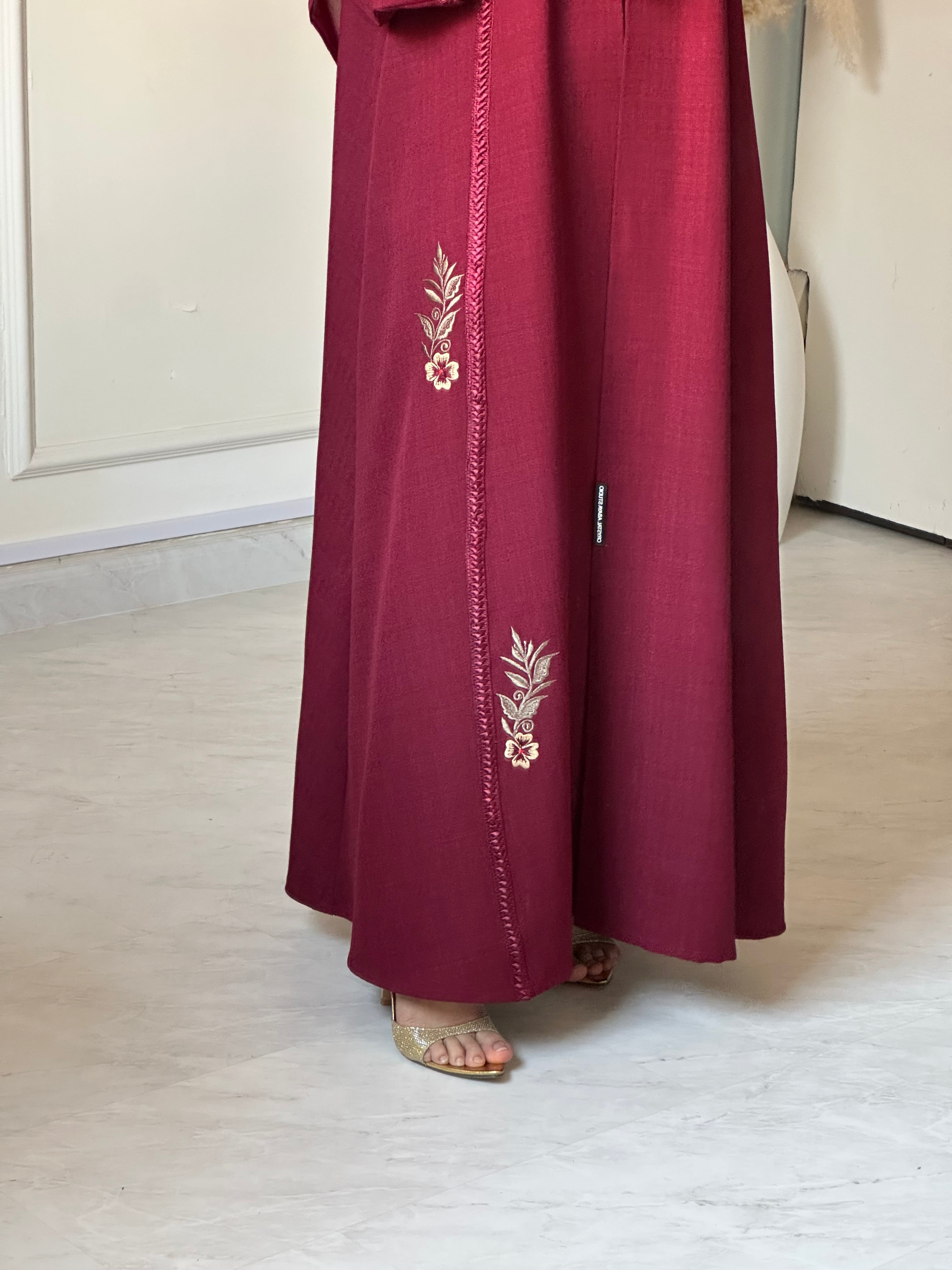 C 0884 Red Eid Abaya