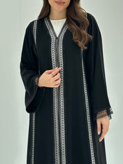 C 1858 Black Lace Abaya