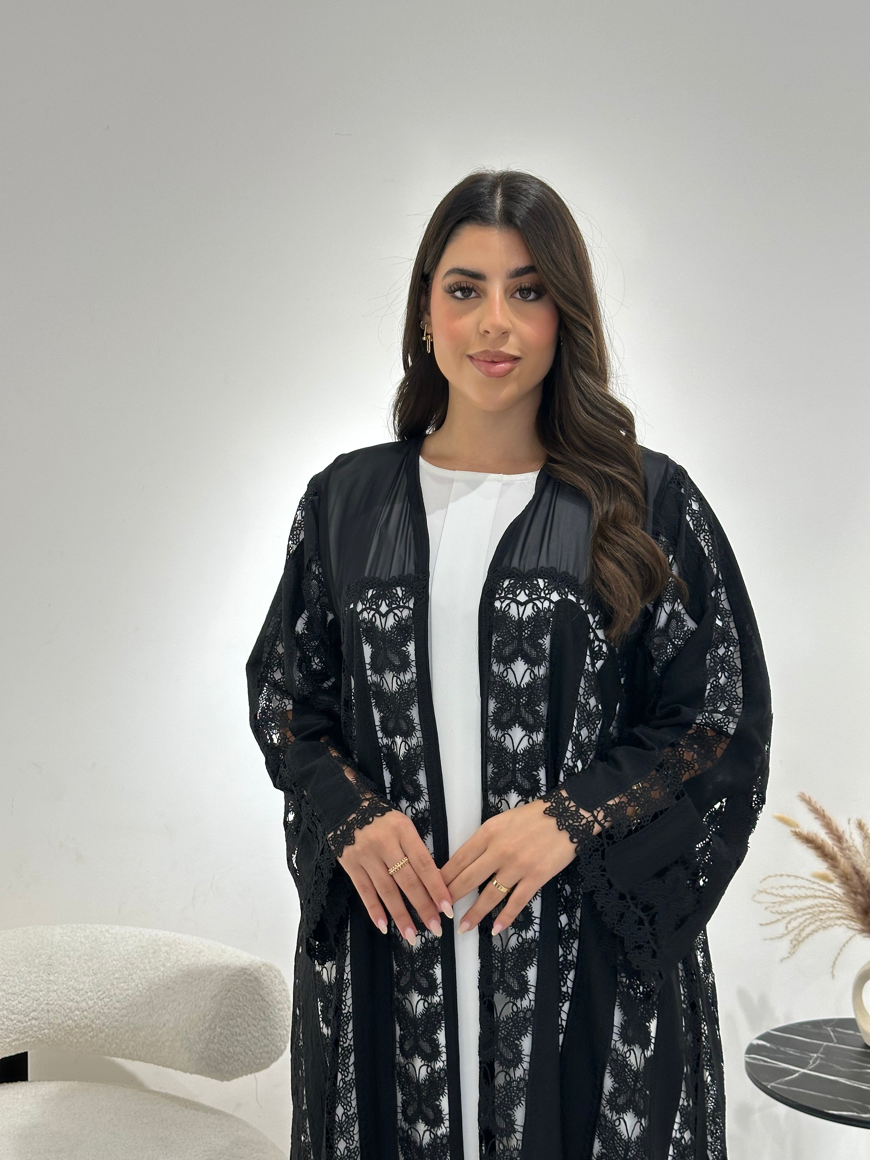 C 1354 Black Butterfly Abaya