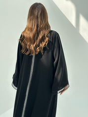 C 1858 Black Lace Abaya