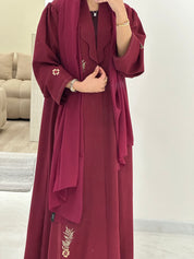 C 0884 Red Eid Abaya